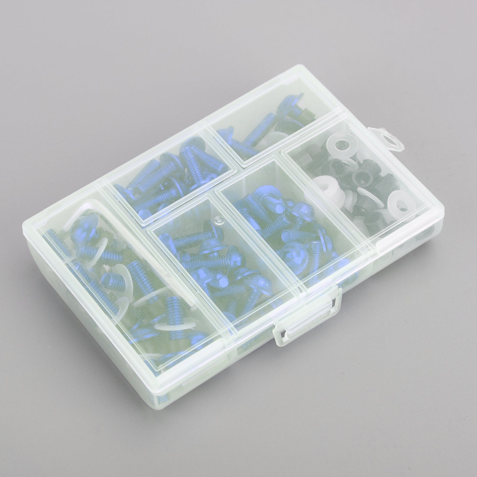 Kit de tornillos de Clip de sujeción azul para motocicleta, 158 Uds., perno de carenado para parabrisas, genérico Universal