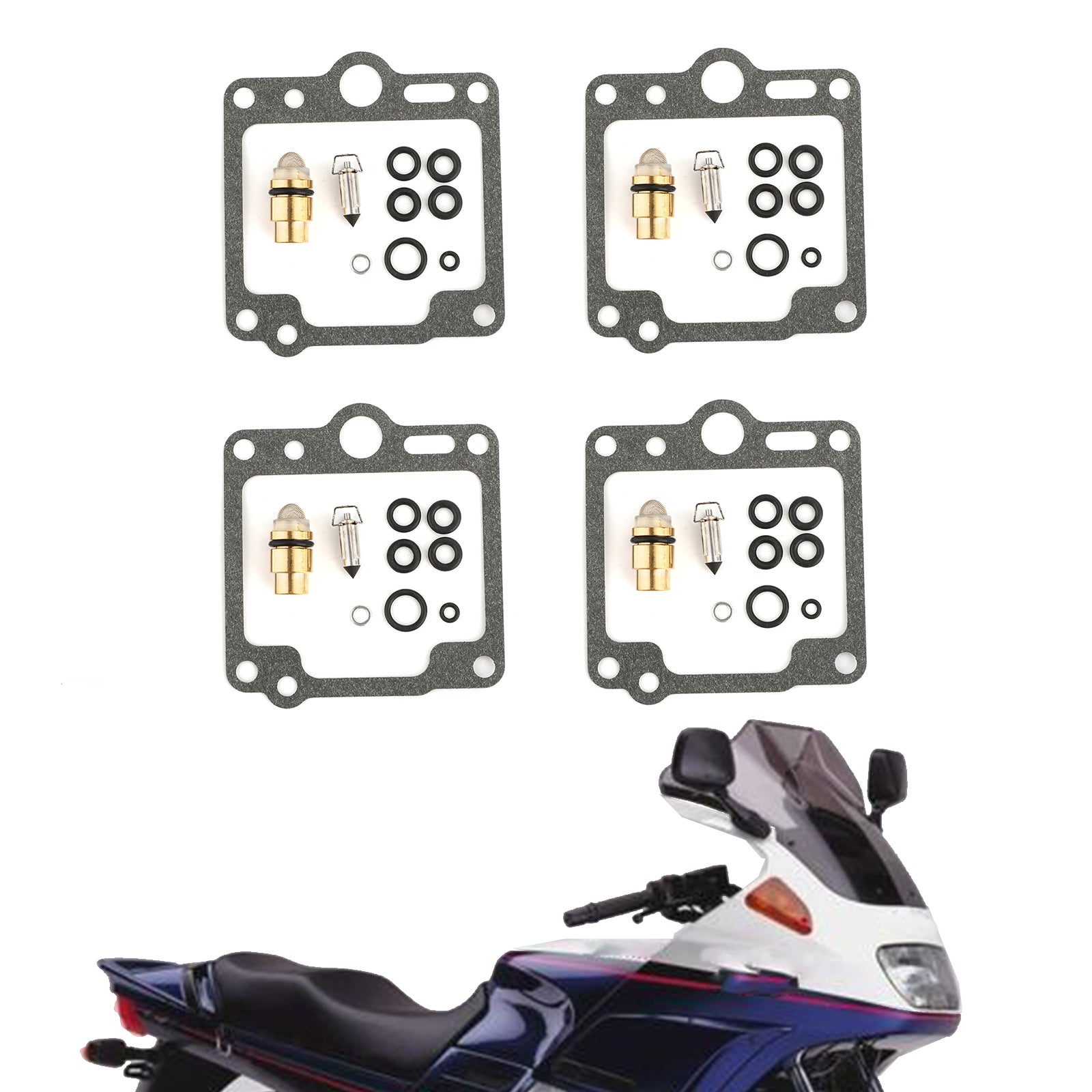 Kit de réparation de carburateur 4 jeux pour Yamaha XJ700 Maxim X 700 XJ750 FJ1100 FJ1200 générique