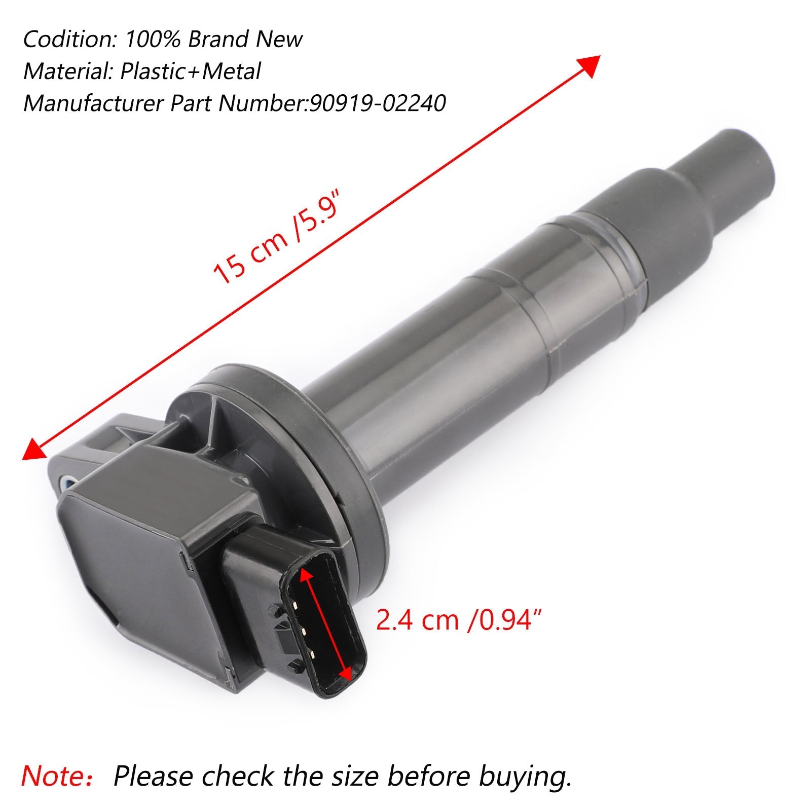 Cewka zapłonowa 90919-02240 dla Toyota Echo Prius Yaris Scion XA XB 1.5L 2000-2008 Generic