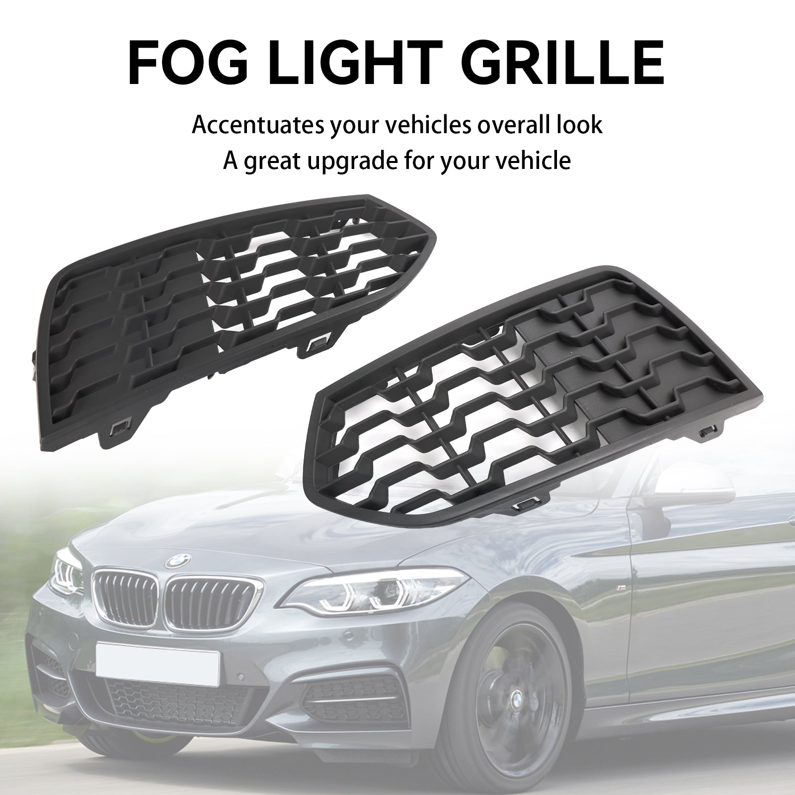 BMW F22 F23 2012-2017 2PCS Pare-chocs avant M Grilles antibrouillard Grill