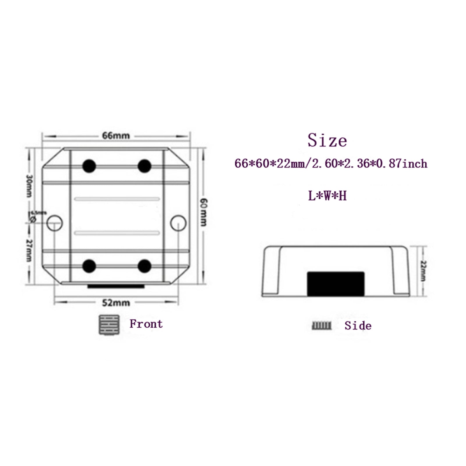 Régulateur de convertisseur d'alimentation de tension étanche DC (5-32V) à 12V 2/3A