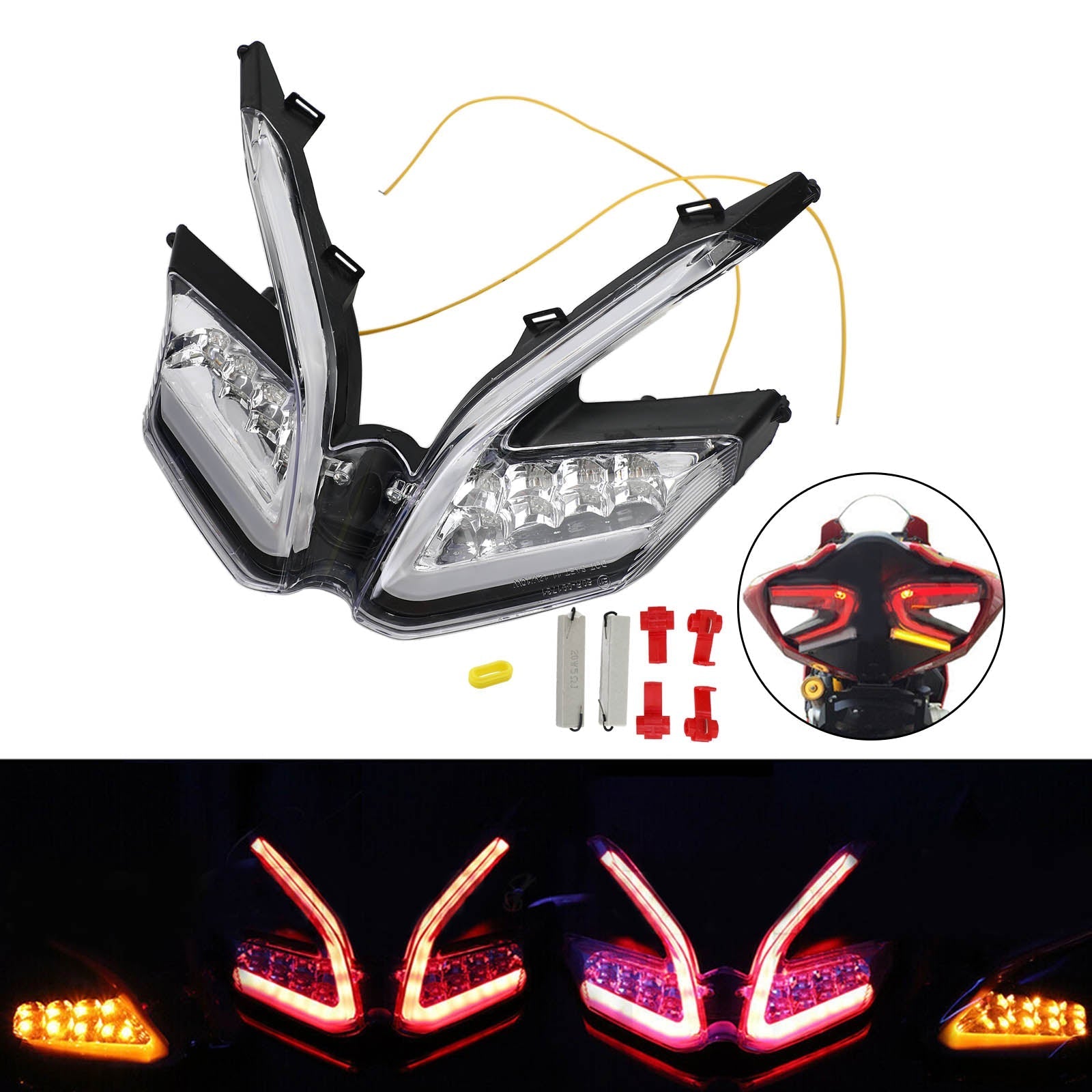 Ducati 959 899 1299 1199 Panigale LED Feu arrière intégré Clignotants