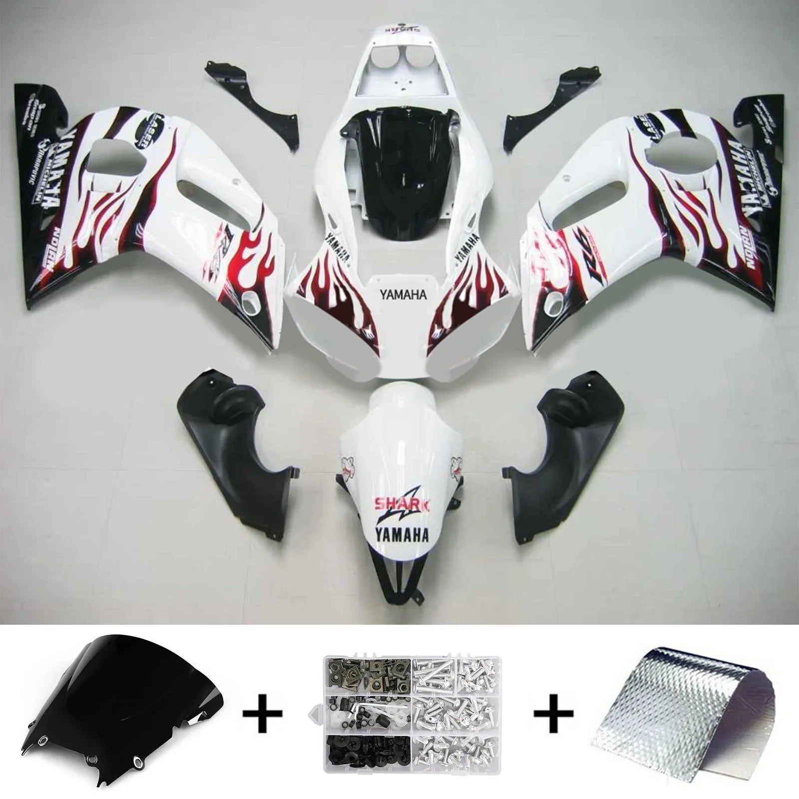 Kit de carenado Amotopart para Yamaha YZF 600 R6 1998-2002 Genérico