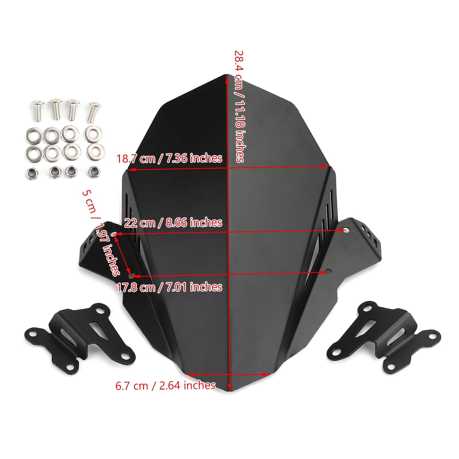 Parabrezza Parabrezza Shield Protector Nero Per YAMAHA FZ 09 MT 09 2017-2020 Generico