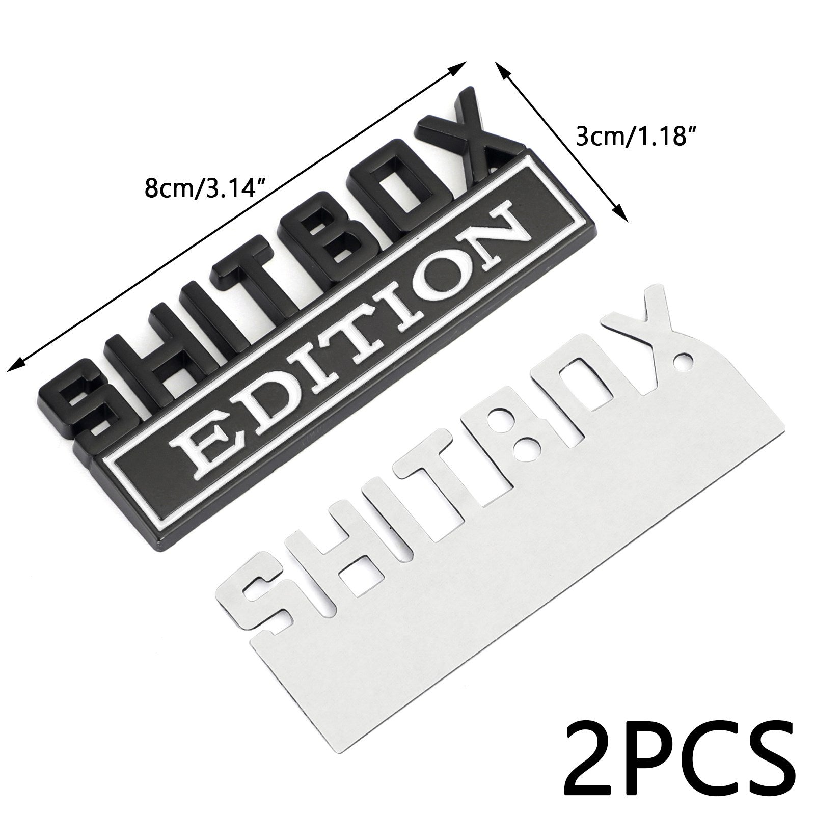 2PC Shitbox Edition Eduction Emblemlant Badges nalepka za tovornjak avtomobilov Ford Chevr #c generic