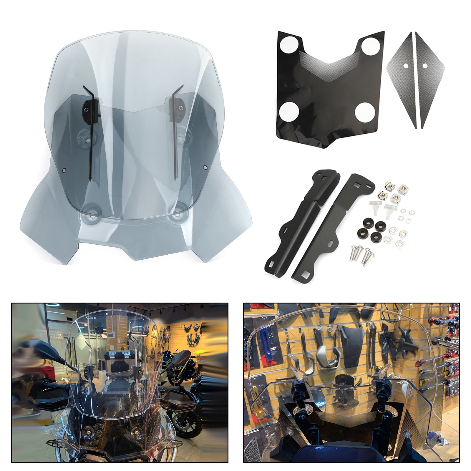 Verstelbare ABS-motorfiets voorruit voor BMW F750GS/F850GS 2018-2019 Generiek