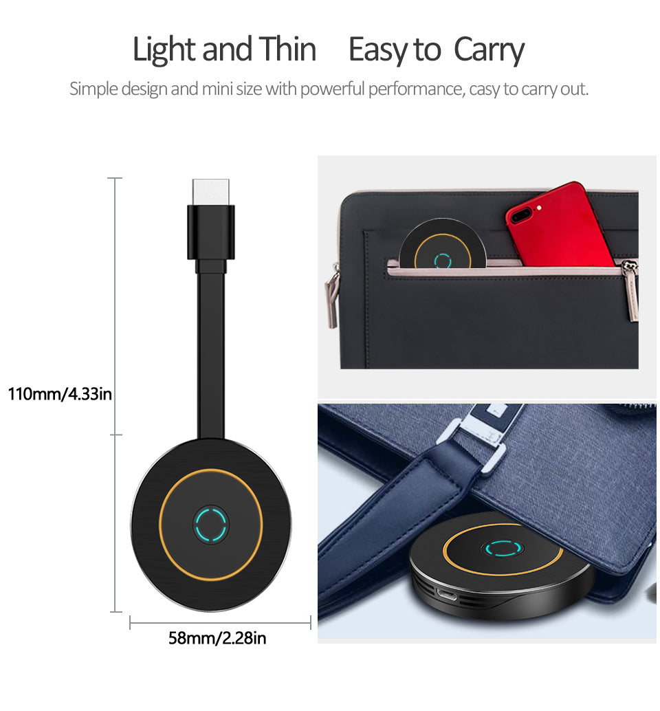 Prawdziwy odbiornik TV 4K G10 Dongle Wyświetlacz HDMI TV WiFi TV Streamer