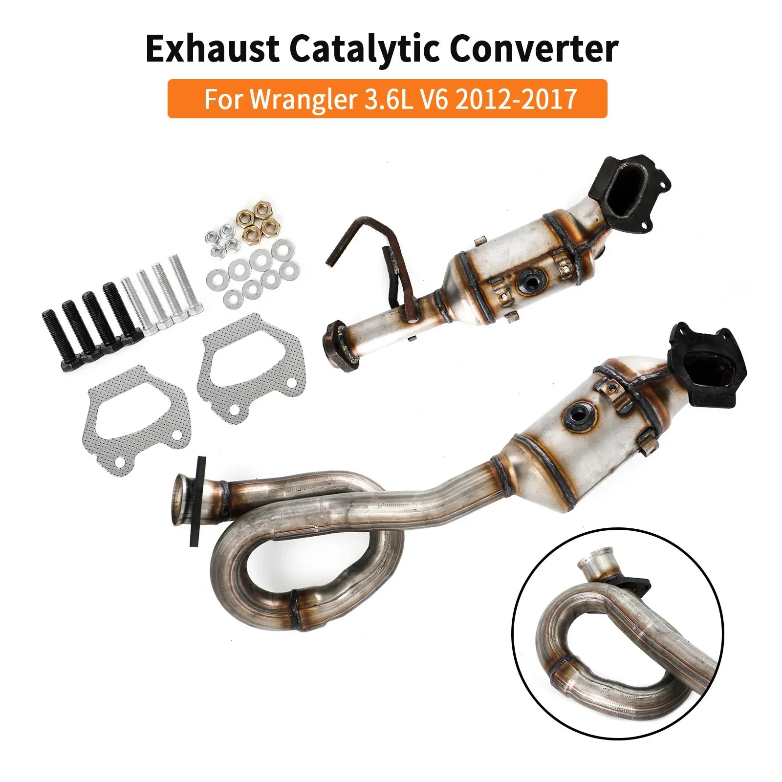 Jeep Wrangler 3.6L V6 2012-2017 Set catalizzatore sinistro e destro Fedex Express