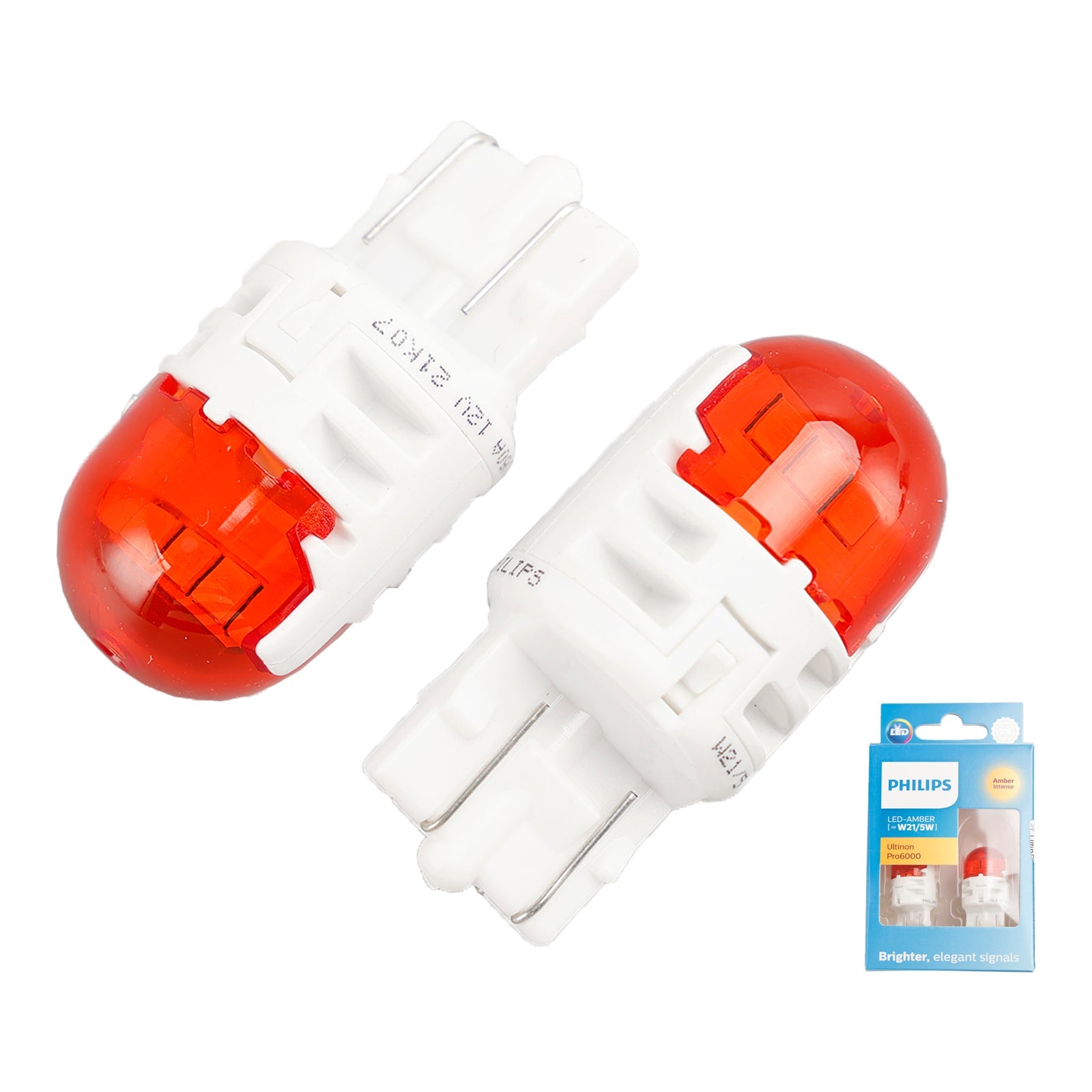 Per Philips 11066AU60X2 Ultinon Pro6000 LED-AMBRA W21/5W AMBRA intensa 80/16lm