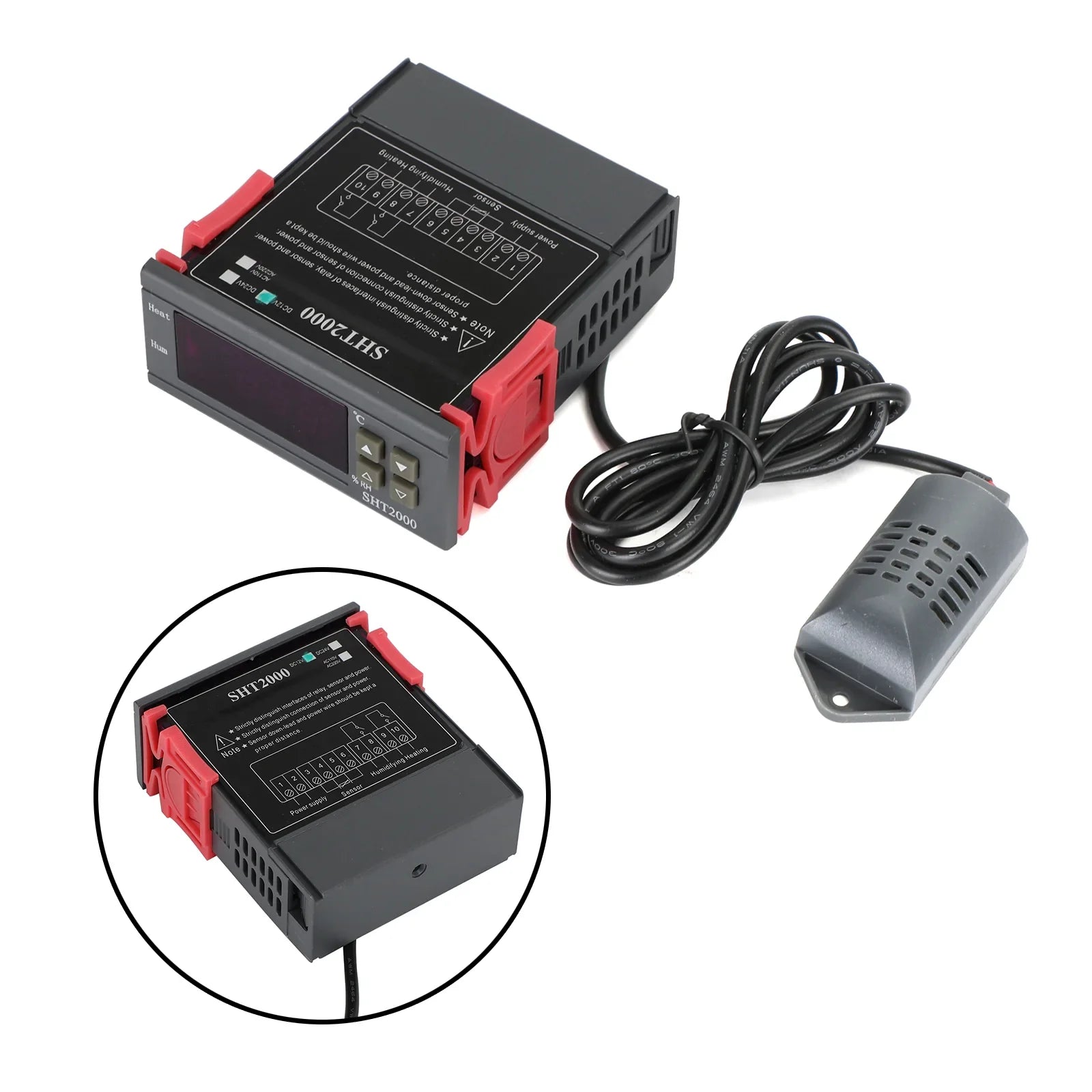 SHT2000 TEMPERATURY HIGROMOROMORMOROMOROMOROMER AC110-230V/DC12V/24V czujnik