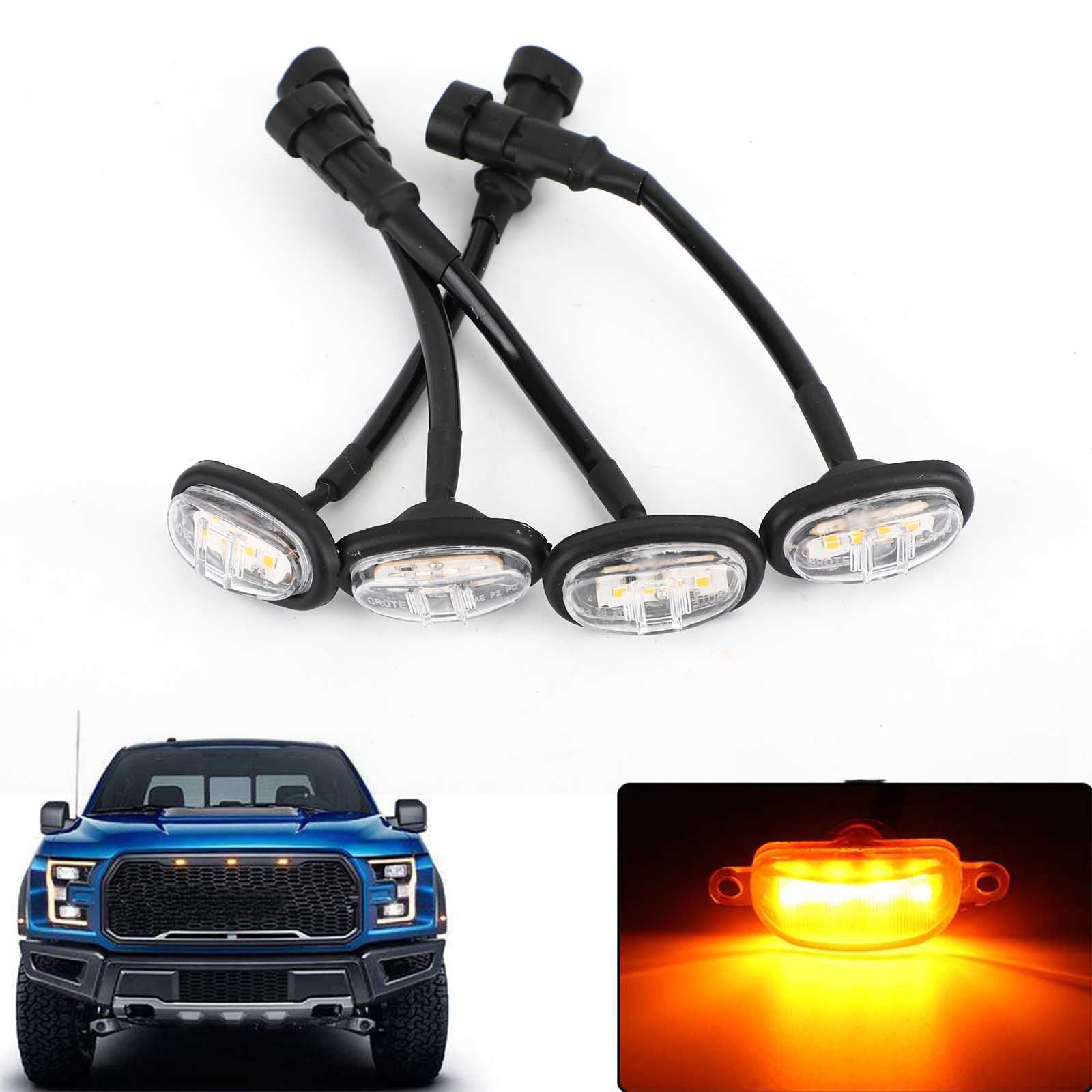 4 pezzi LED di luce del tasto per ruote bapmic è adatto per Ford F-150 Raptor 2017-2019 Generico