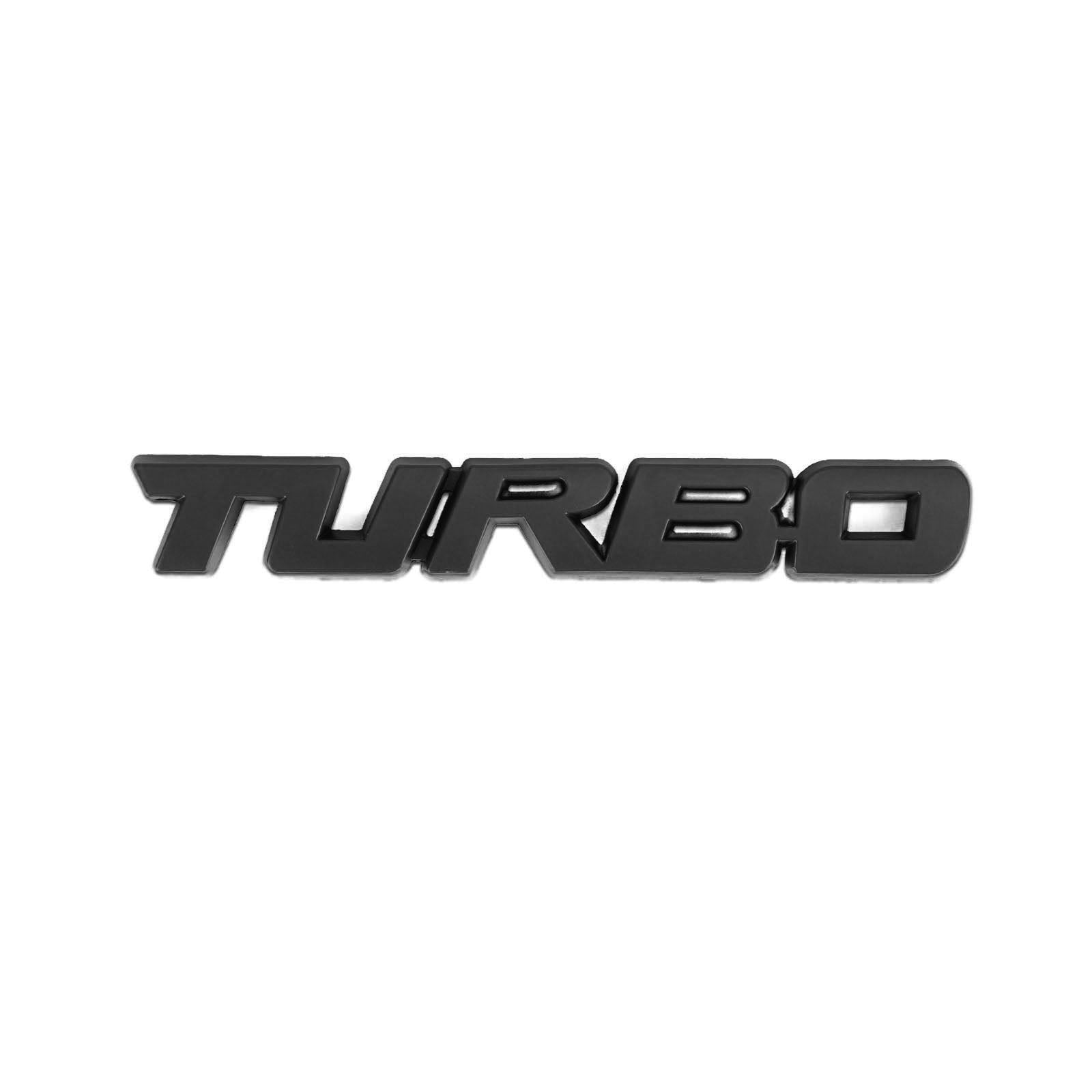 3D Metal Turbo Logo Emblema Emblema Insignia Pegatina Tronco de troncal Calcomanía de plata genérica