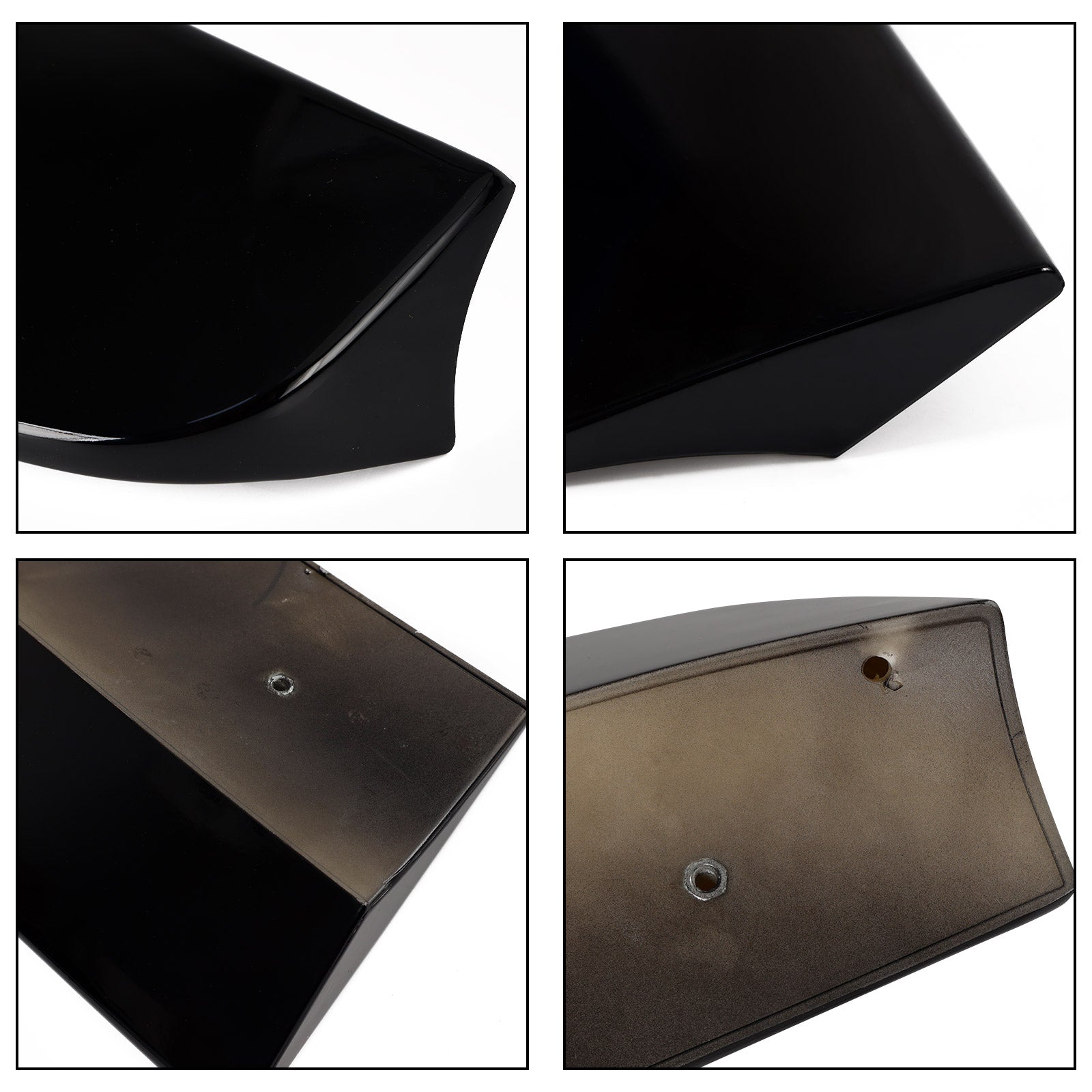 Ford Transit Custom 2012-2023 Aileron de toit arrière noir brillant pour porte de grange double