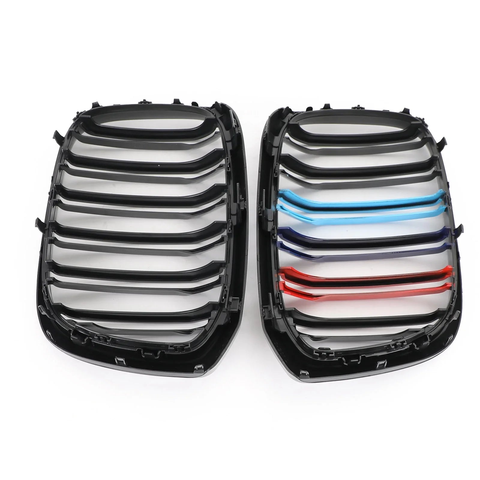 2 szt. Kratka z grillem nerkowym w kolorze M 51138469959 pasuje do BMW G01 X3 G02 X4 Czarny błyszczący Generic