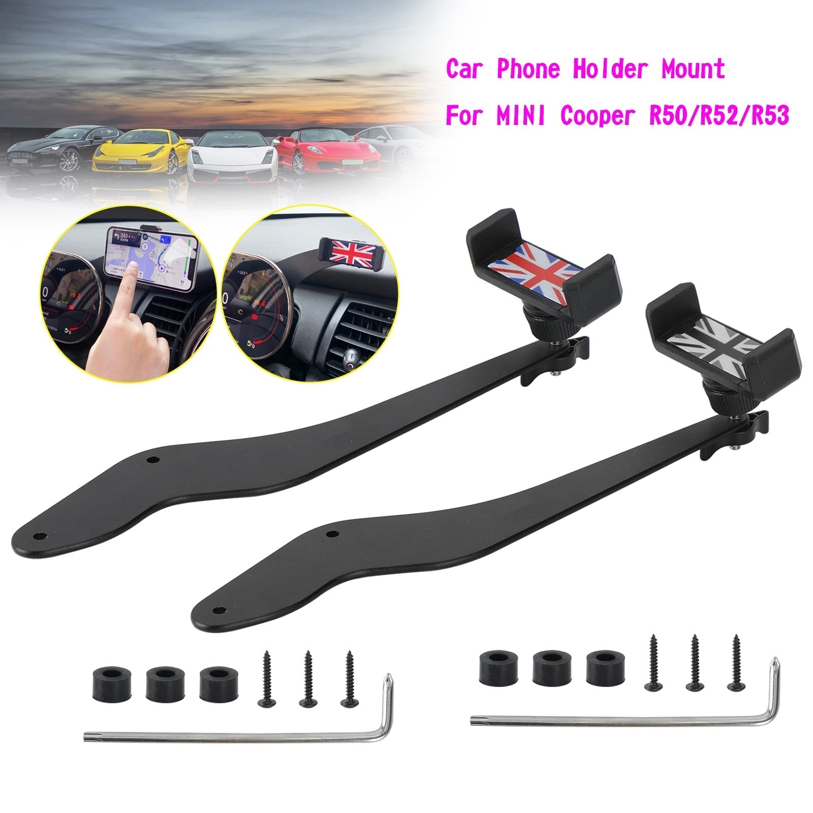 Soporte telefónico de automóvil para Mini Cooper R50/R52/R53 Generic