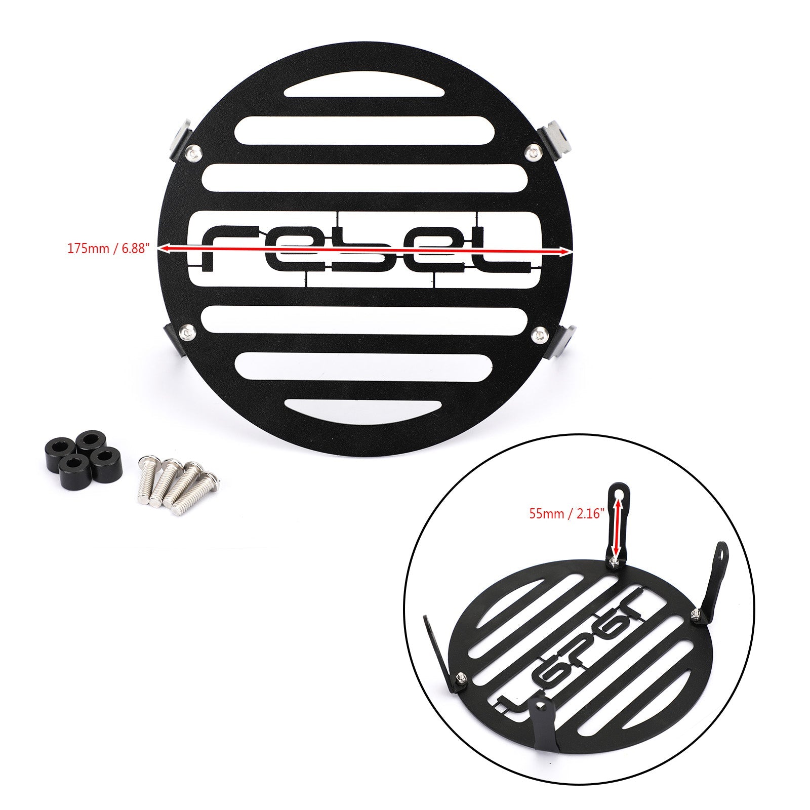 TAPA FARO NEGRA PARA HONDA REBEL CMX 500 300 19-2020 Genérico