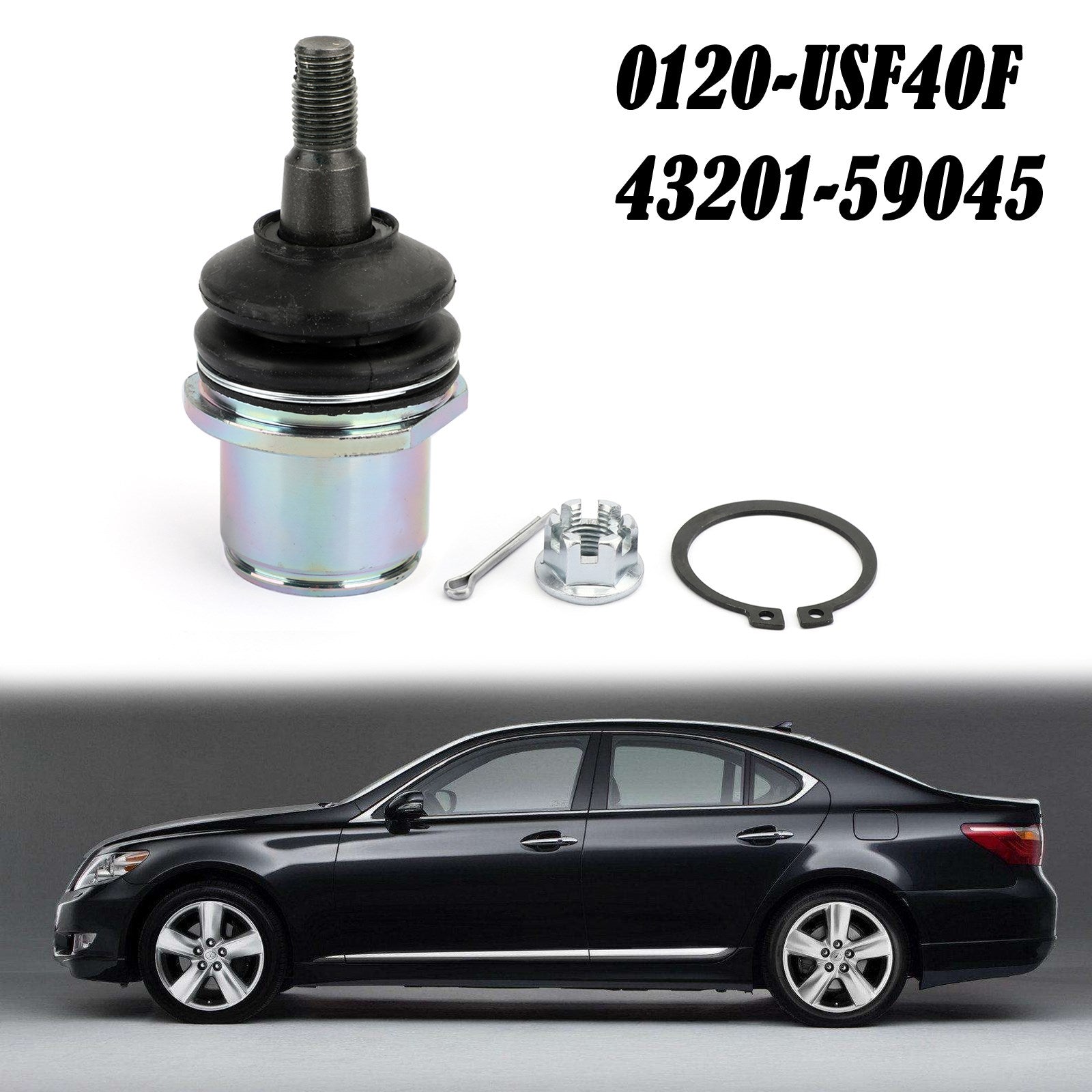 Etu-alanivelen pallonivel vuosille 2007-2016 Lexus LS460 2WD RWD 43201-59045 Generic