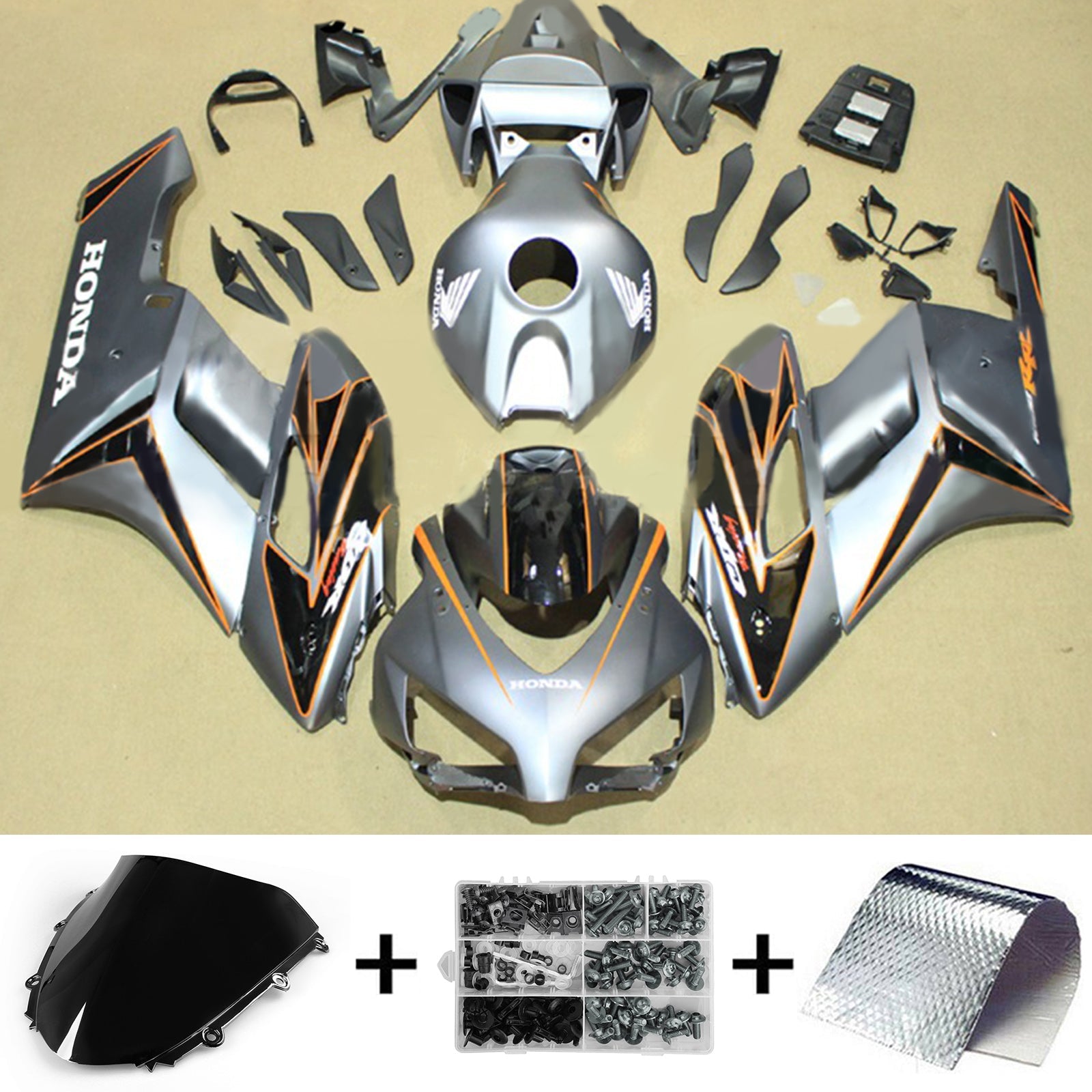 Amotopart Honda CBR1000RR 2004-2005 ABS muovinen korin suojasarja