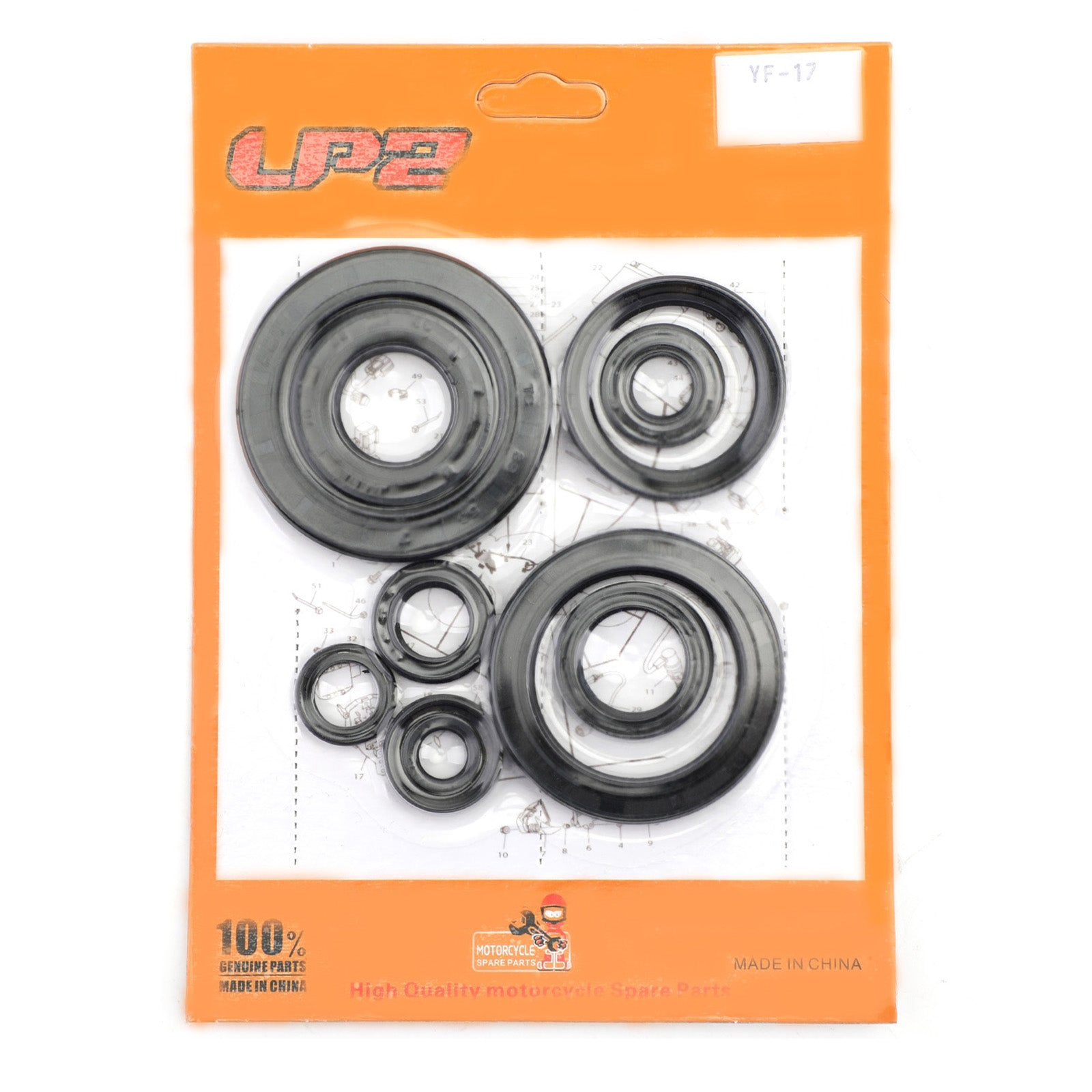 9-delige motoroliekeerringset voor Honda CRF450R CRF450 CRF 450 R 2009-2014 Generiek