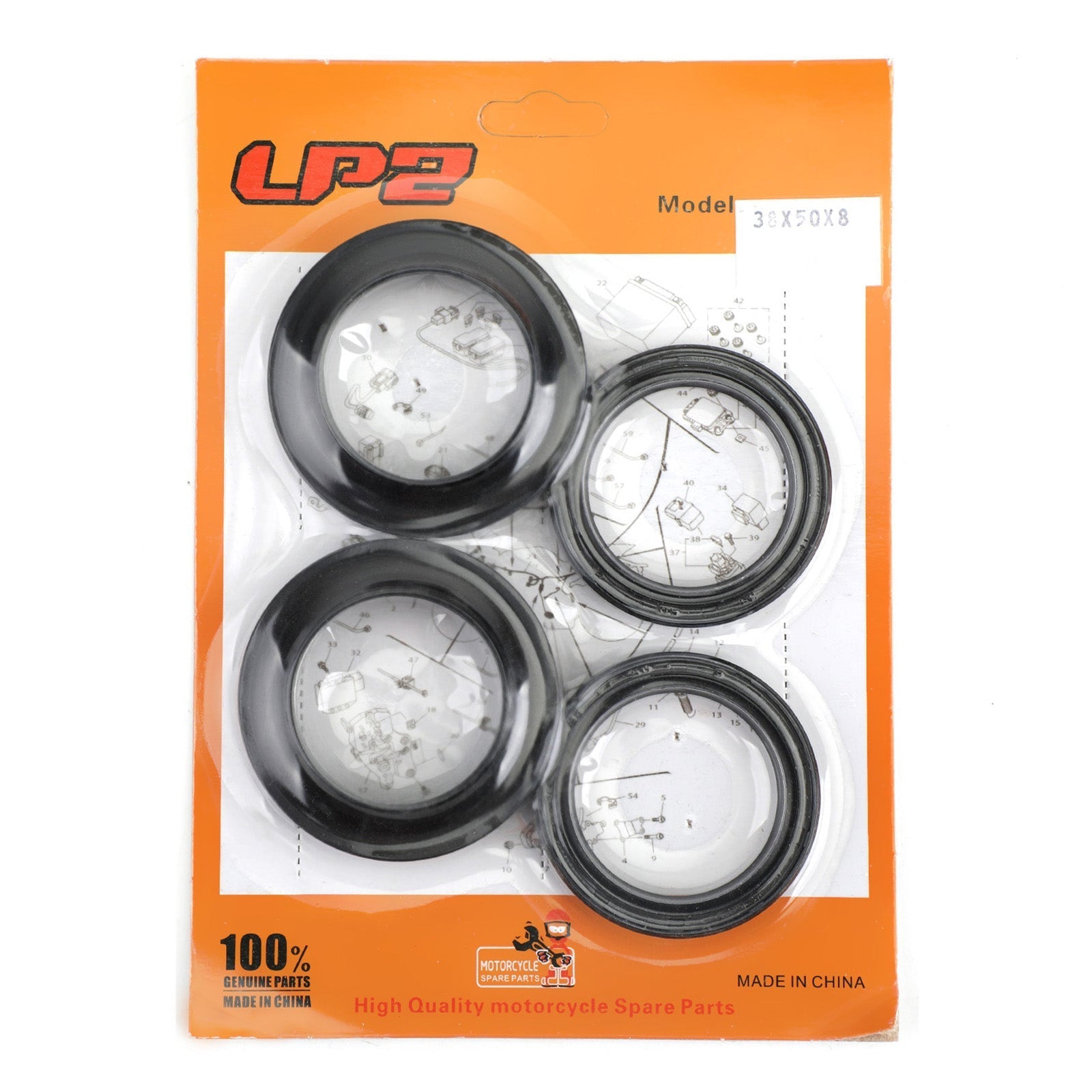 Kit parapolvere guarnizioni forcella per Kawasaki ZX500 ZX600 ZX750 ZX900 ZN1100 KZ1000 78-2001 Generico