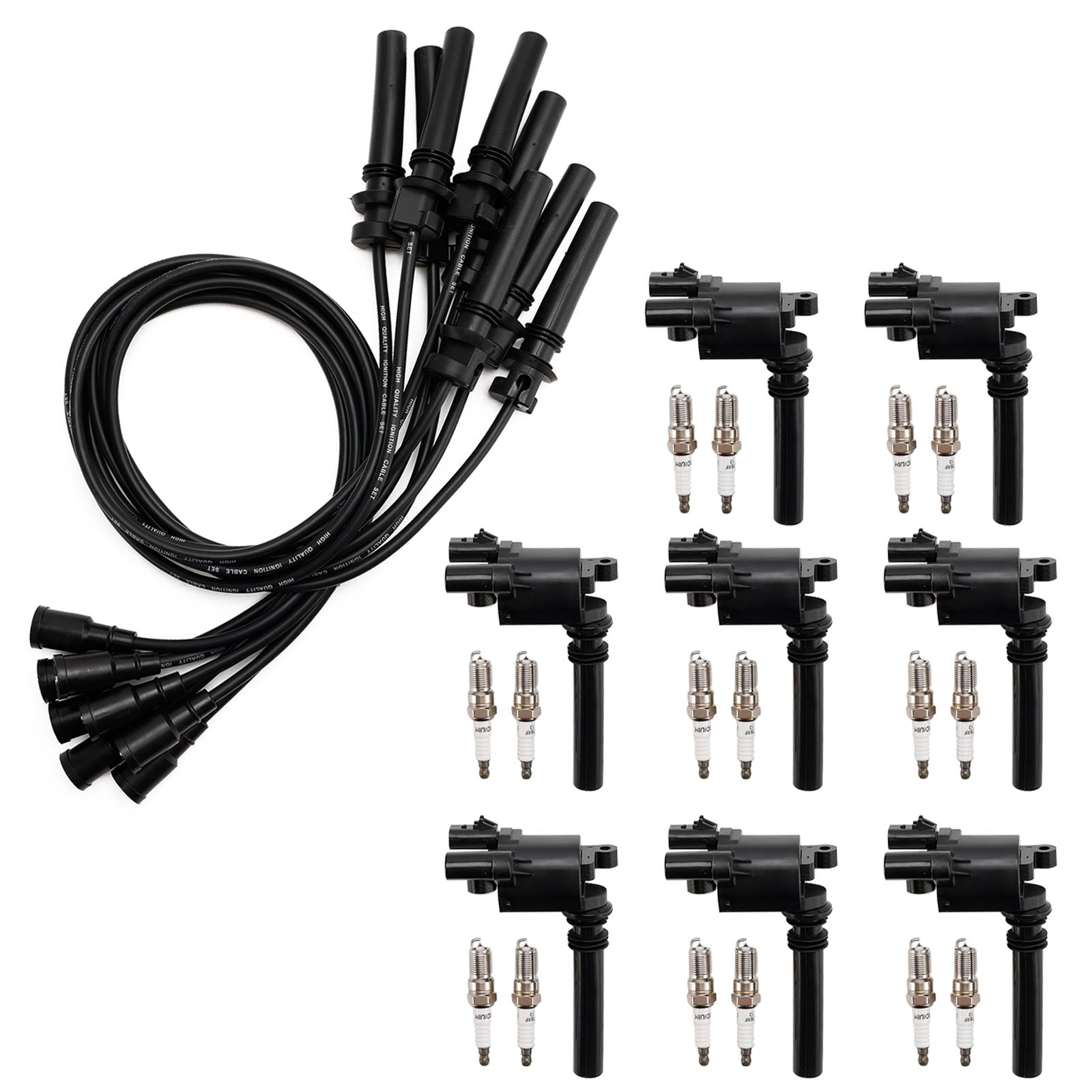 Dodge Ram 1500 2500 3500 5.7L V8 UF378 Bobina de encendido + Vela de encendido + Set de hilo