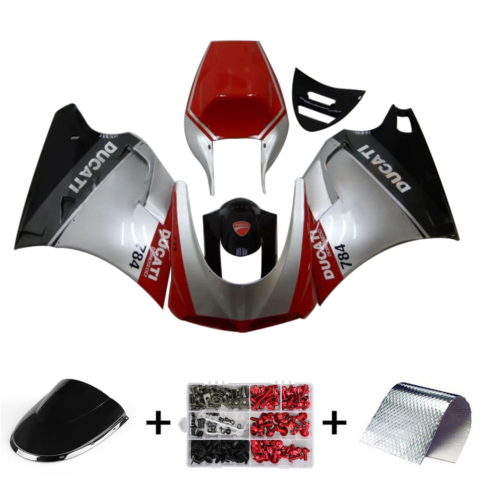 Amotopart Ducati 996 748 1996-2002 Zestaw nadwozia ABS Fairing