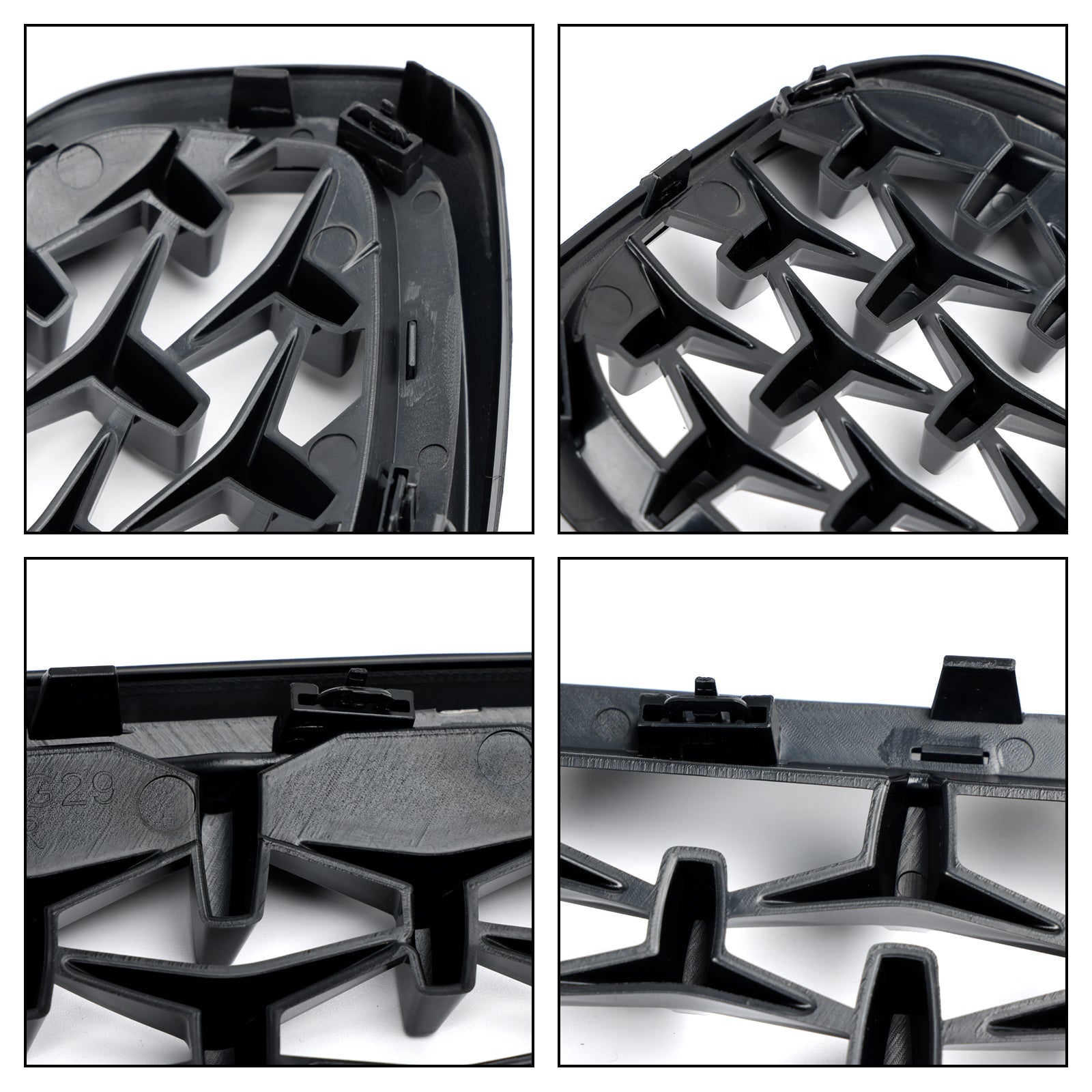 Parrilla frontal estilo diamante negro brillante para BMW G29 Z4 2019-2023