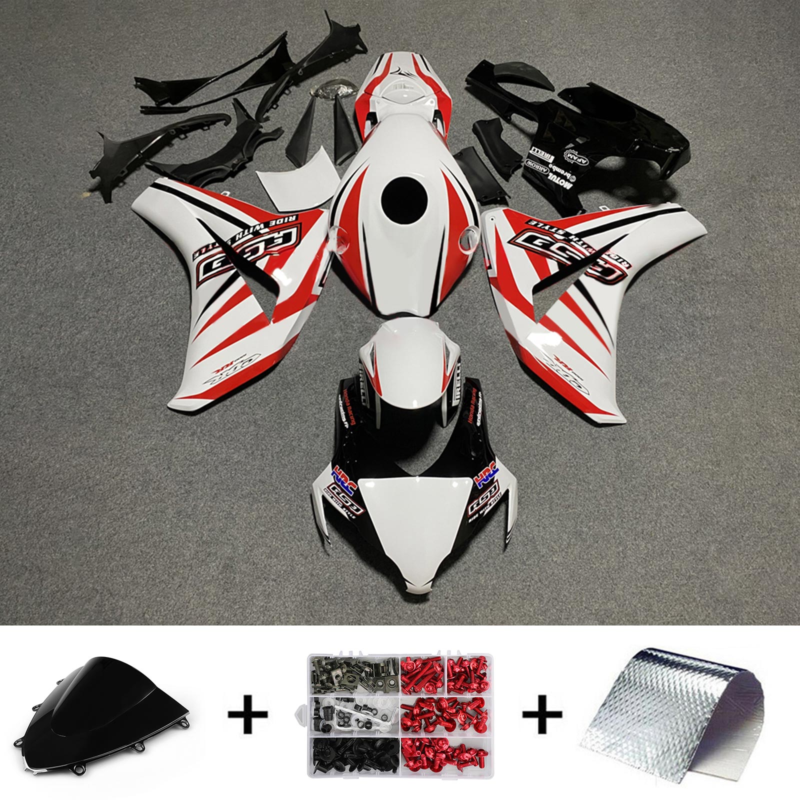 Amotopart Honda CBR1000RR 2008-2011 ABS muovinen korin suojasarja