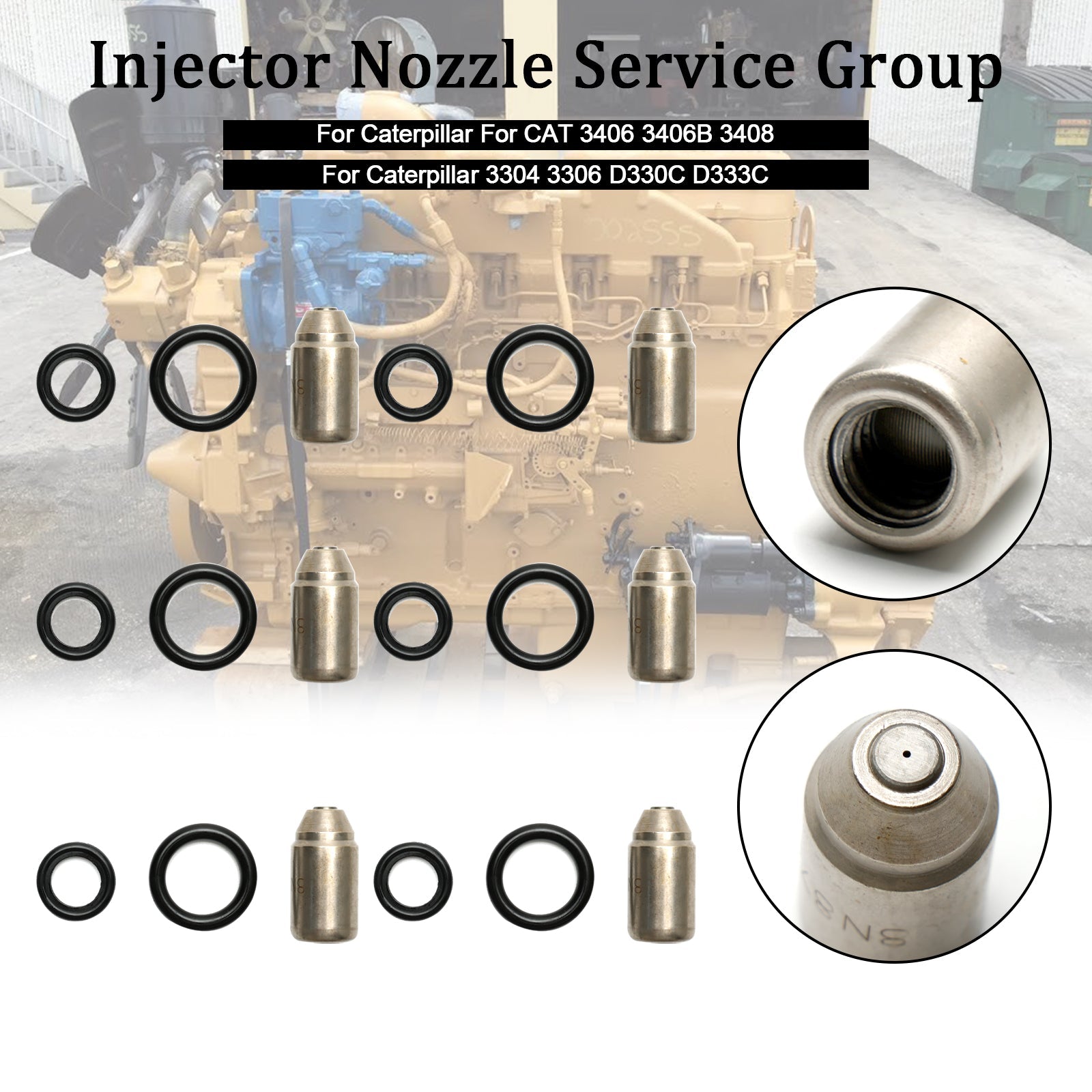 8N8796 6 stks Injectoren Nozzle Service Groep Fit Caterpillar 3304 3306 D330C D333C 7S-9891 7S-8722 8N-4694