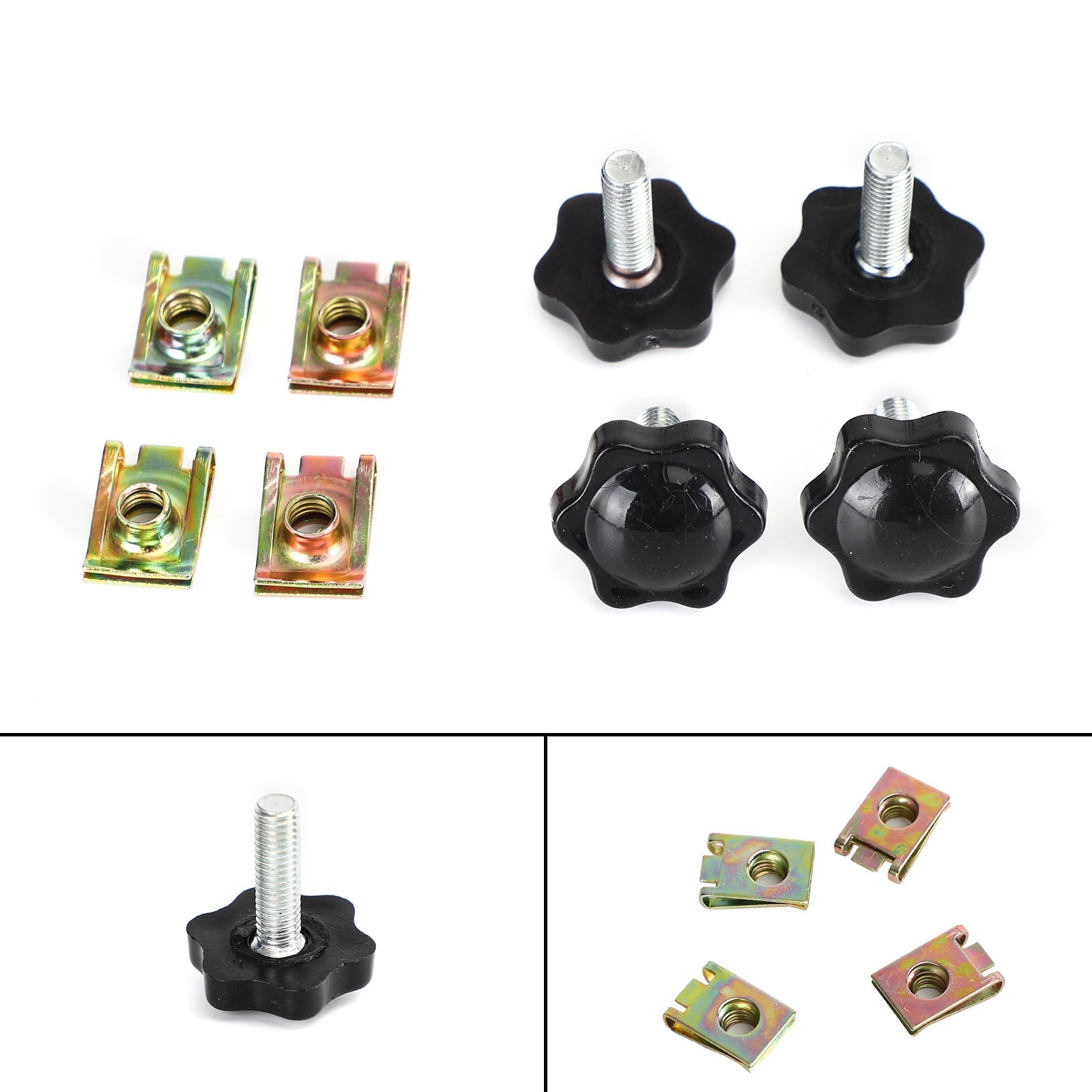 4 sztuki Zestaw śrub i nakrętki blokujące torbę do Glide King Touring 96-19 Ogólne srebrne