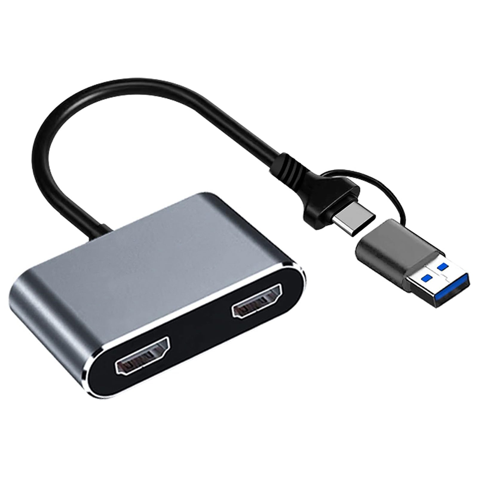 USB3.0 Type-C naar Dual HD 1080P Converter Schermuitbreiding voor laptop Hetzelfde scherm