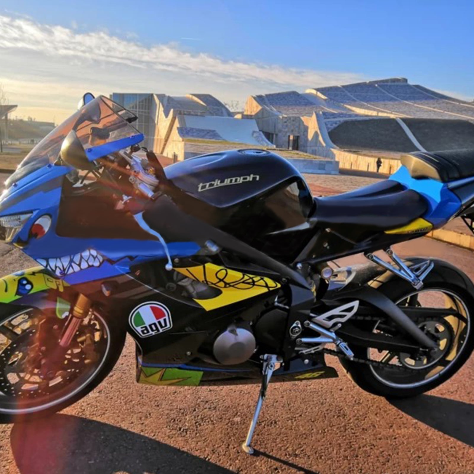 Amotopart Triumph Daytona 675 2006-2008 Kit carenatura carrozzeria in plastica ABS