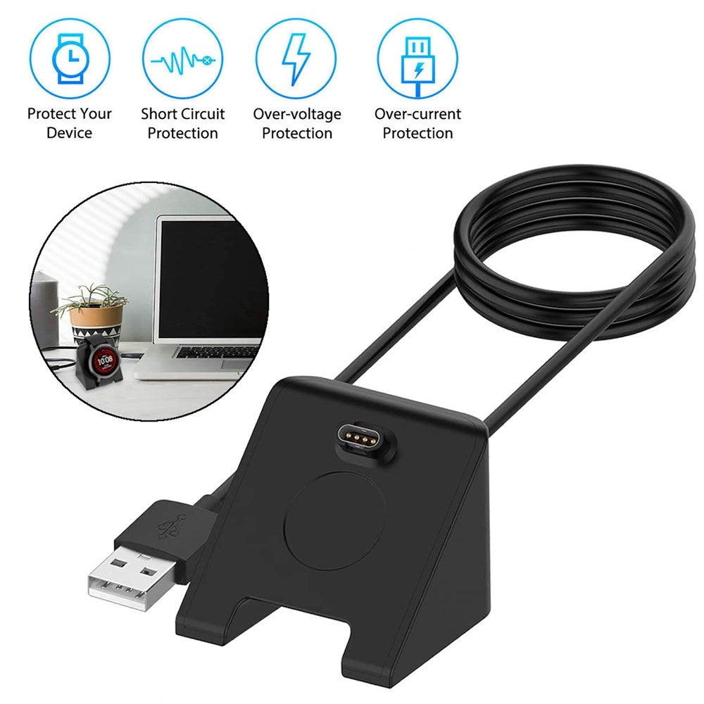Cargador de cable de base de carga USB apto para reloj Garmin Fenix 5 5S 5X Plus