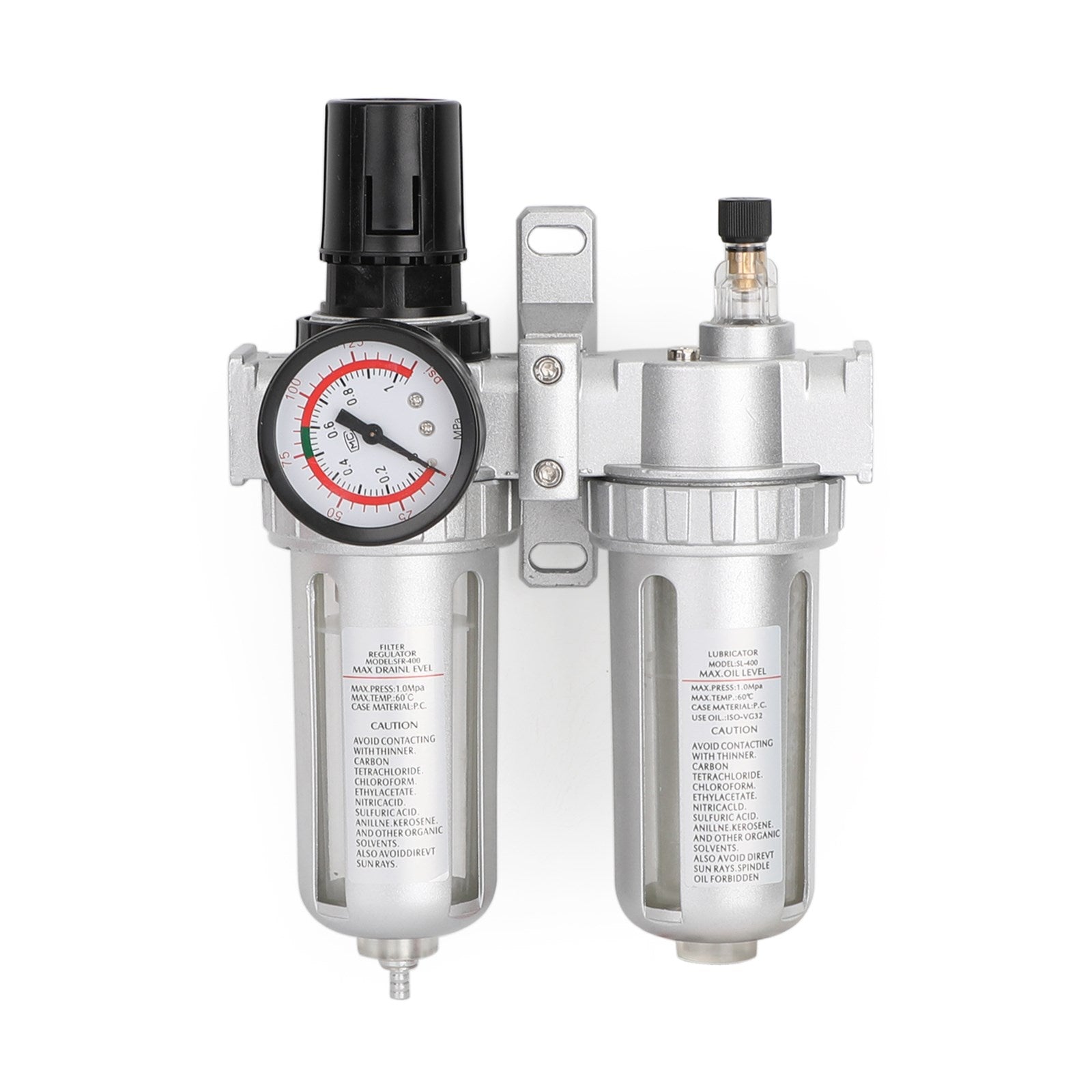 Strumenti per trappole separatore acqua olio filtro compressore aria 1/2" con manometro regolatore