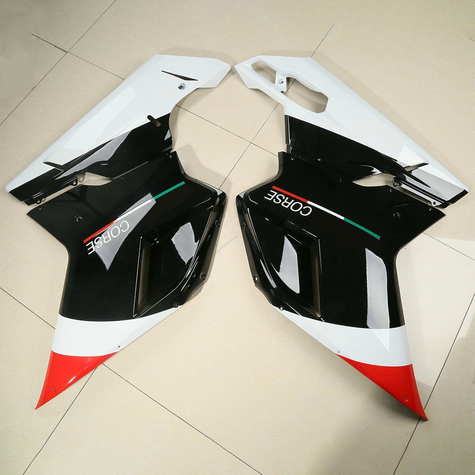 Amotopart CARROSSERIE Zestaw dla Ducati 1098 848 1198 2007-2012 2009 2009 Ogólny biały czerwony