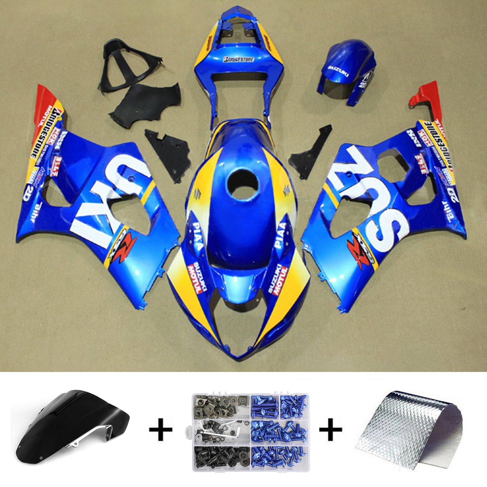 Amotopart Suzuki GSXR1000 2003-2004 K3 Kit Carroserie Plastic Abs