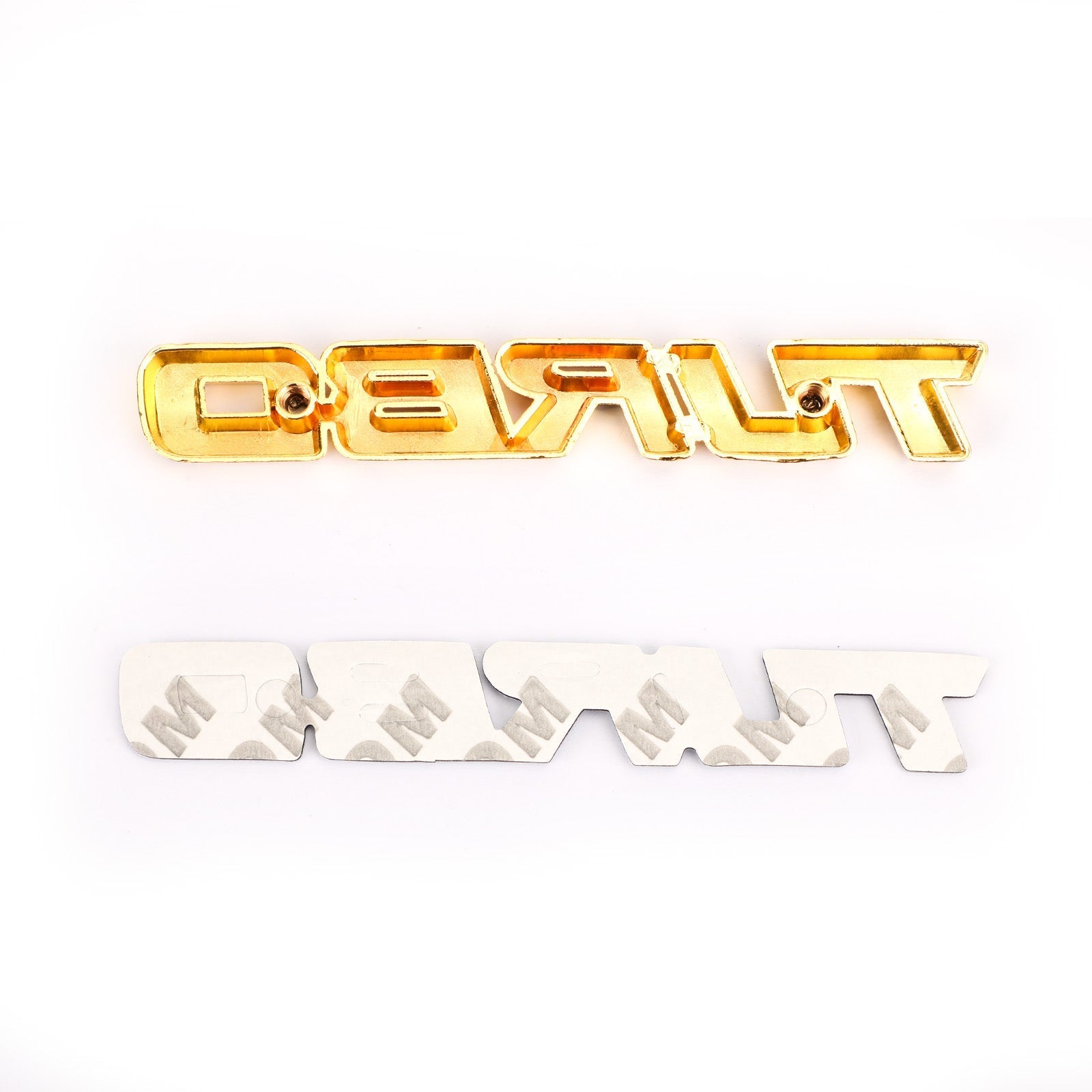 3D Metal Turbo Logo Emblema Emblema Insignia Pegatina Tronco de troncal Calcomanía de plata genérica