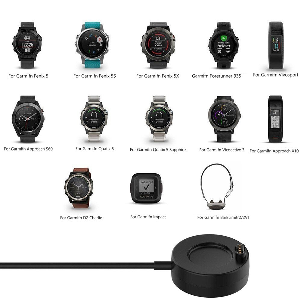 Polnilni kabel za USB polnilnik, združljiv z Garmin Fenix 5 5s 5x 6x 6s Plus