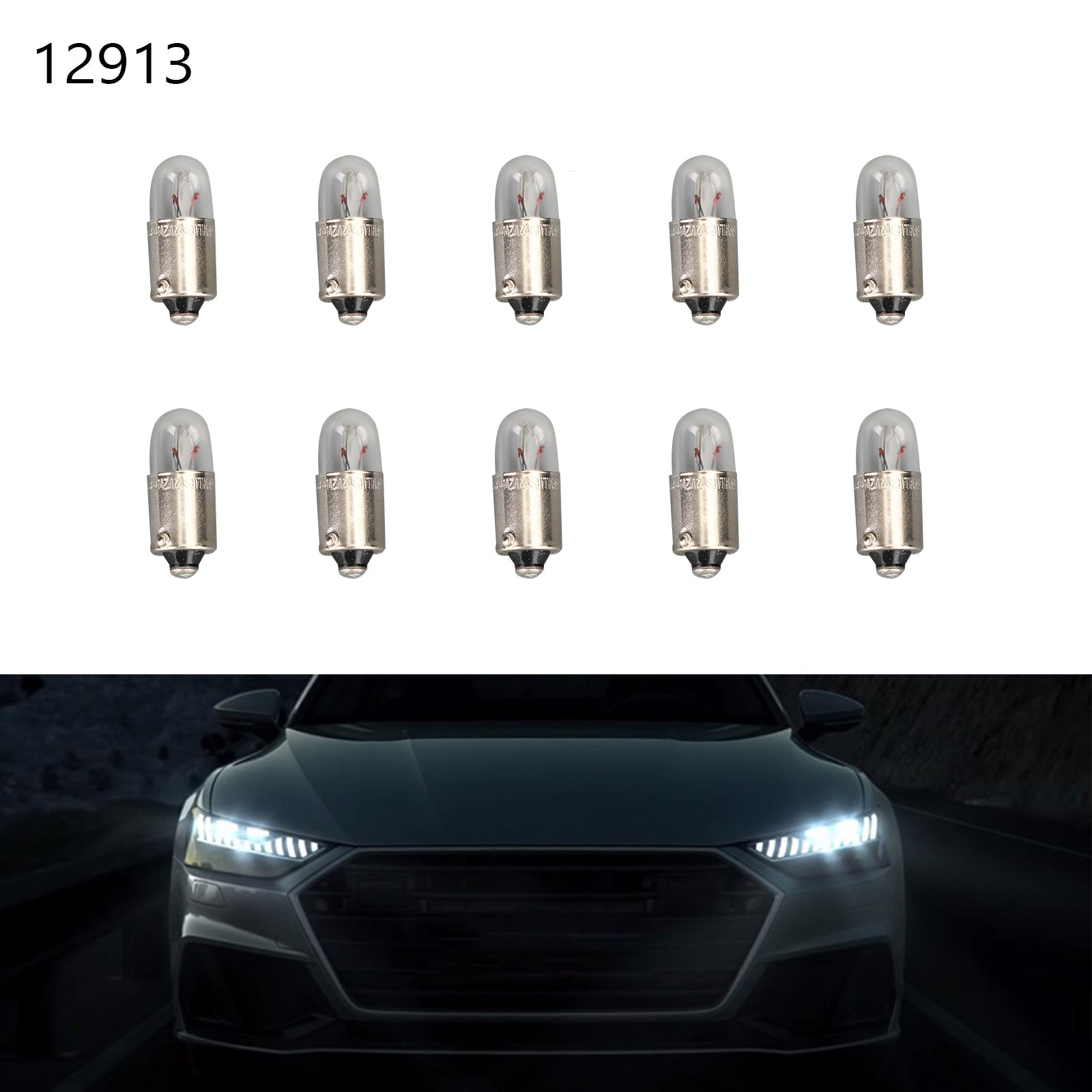 Lampki samochodowe PHILIPS 12V 2W BA9s 12913CP 10 sztuk