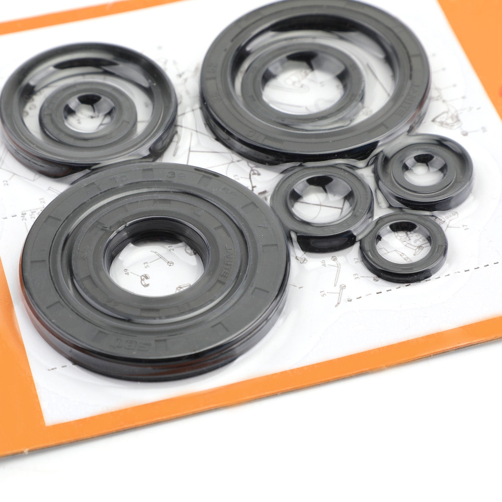 9-delige motoroliekeerringset voor Honda CRF450R CRF450 CRF 450 R 2009-2014 Generiek