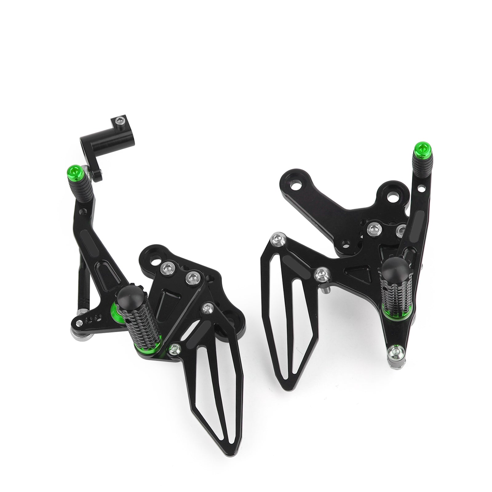 Commandes reculées CNC Alu Repose-pieds Vert Fit pour Kawasaki Ninja EX 250 / 400 2018-2020 Generic