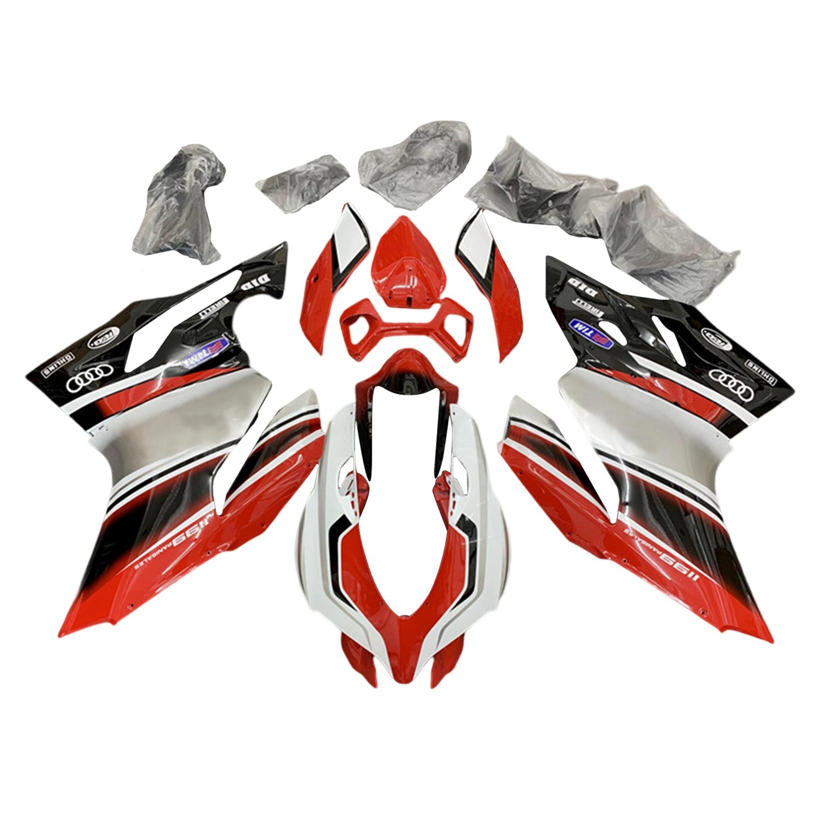 Amotopart Ducati 1199 899 2012-2015 Kit Carénage Carrosserie Plastique ABS