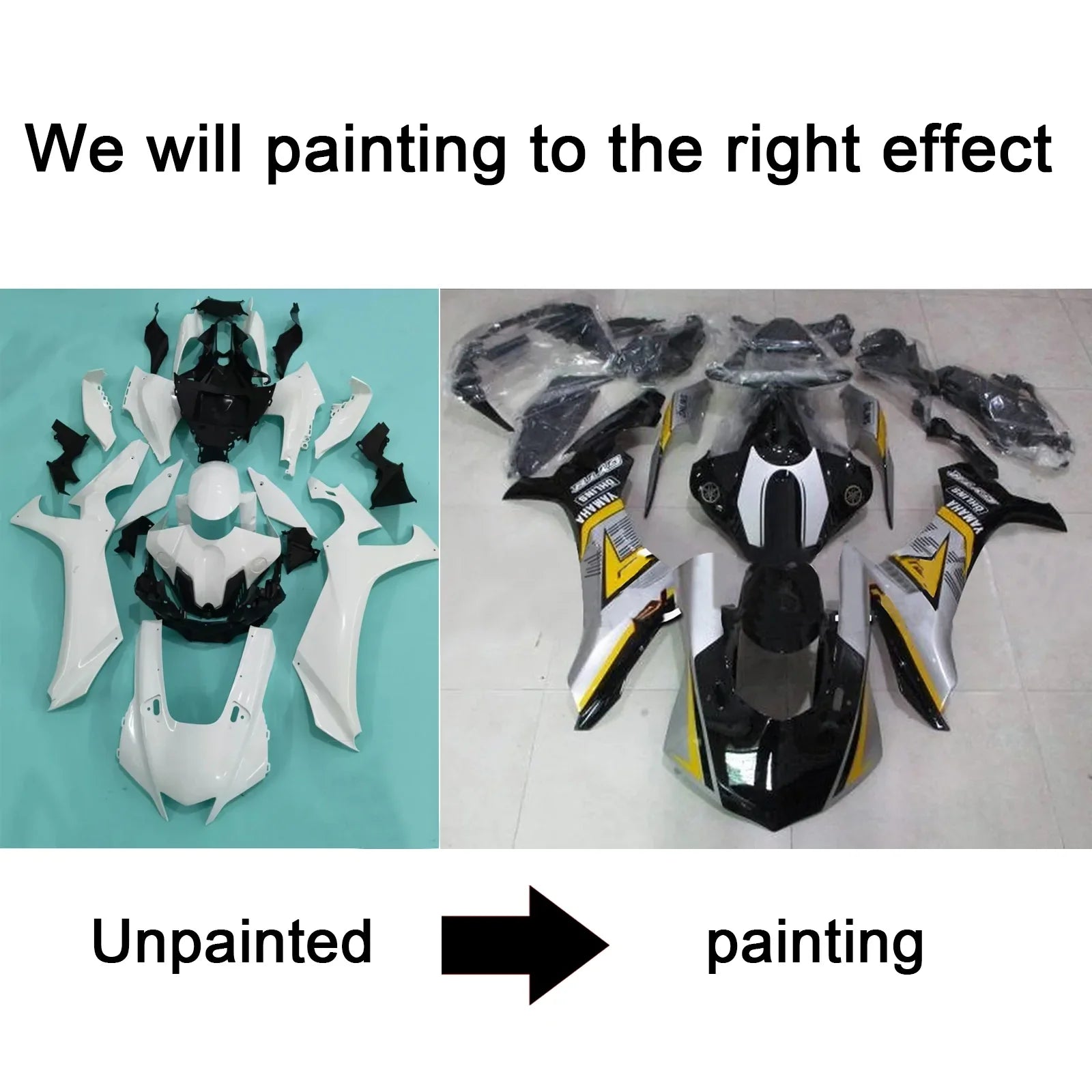 Amotopart Yamaha YZF R1 2020-2023 ABS muovinen korin suojasarja