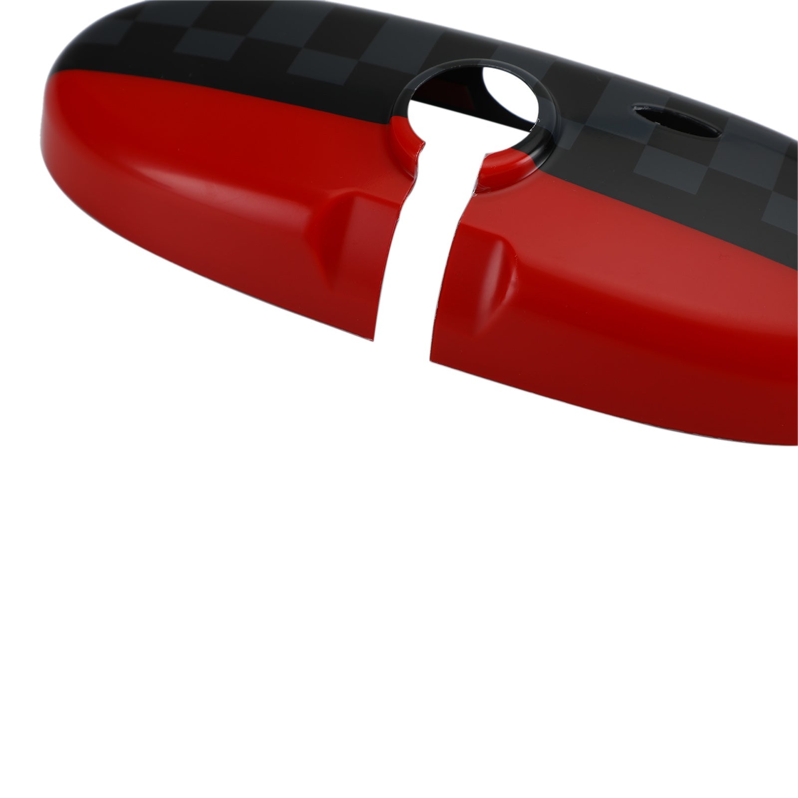 Couverture de rétroviseur rouge à carreaux noir/gris pour BMW MINI Cooper R55 R56 R57 générique
