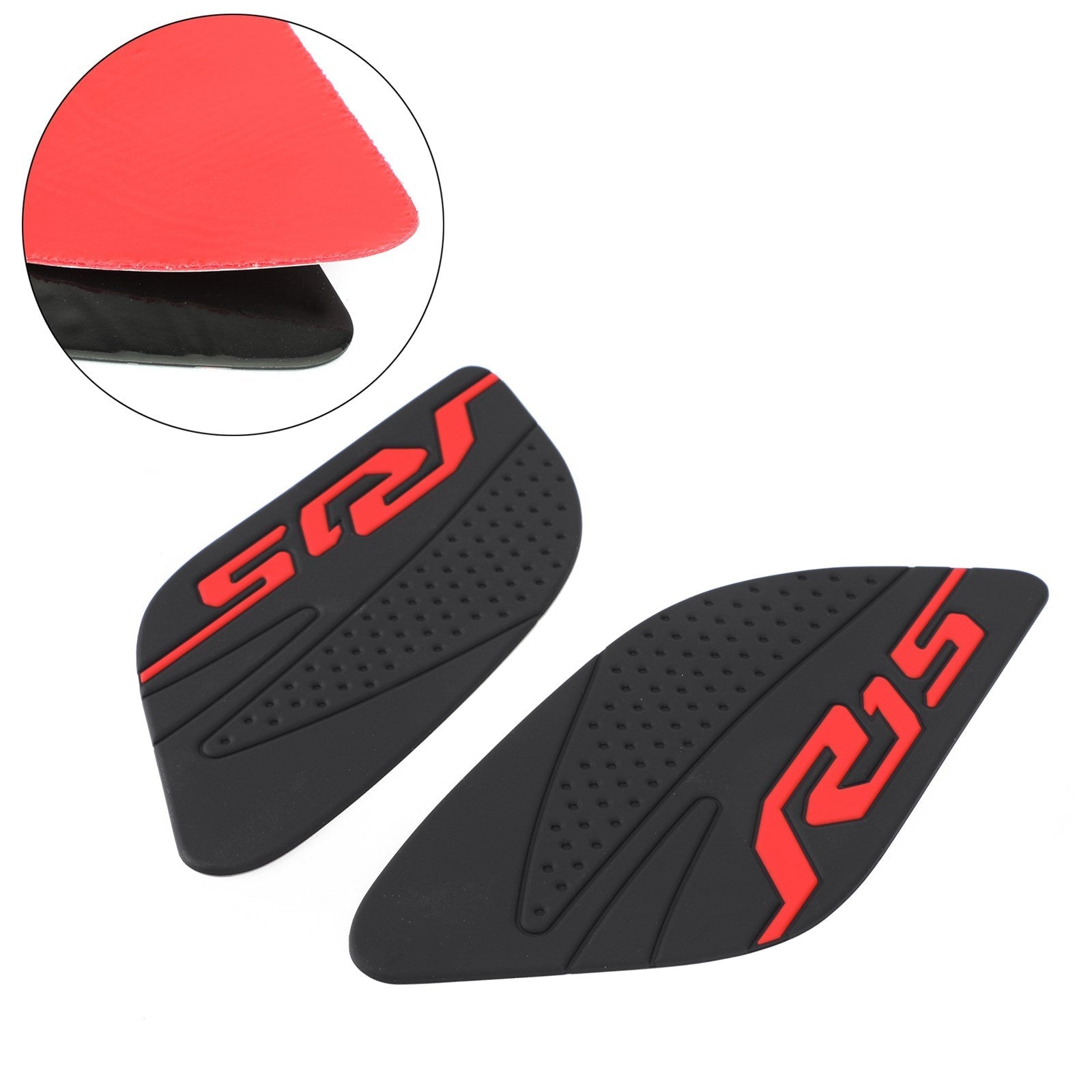 Para bocznych osłon zbiornika do Yamaha R15 V3 2017-2020, typowa czarna guma