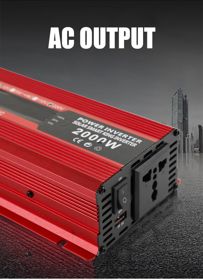 Convertitore di alimentazione per auto Convertitore DC 12V a AC 220V Trasformatore LCD Display LED 2000W