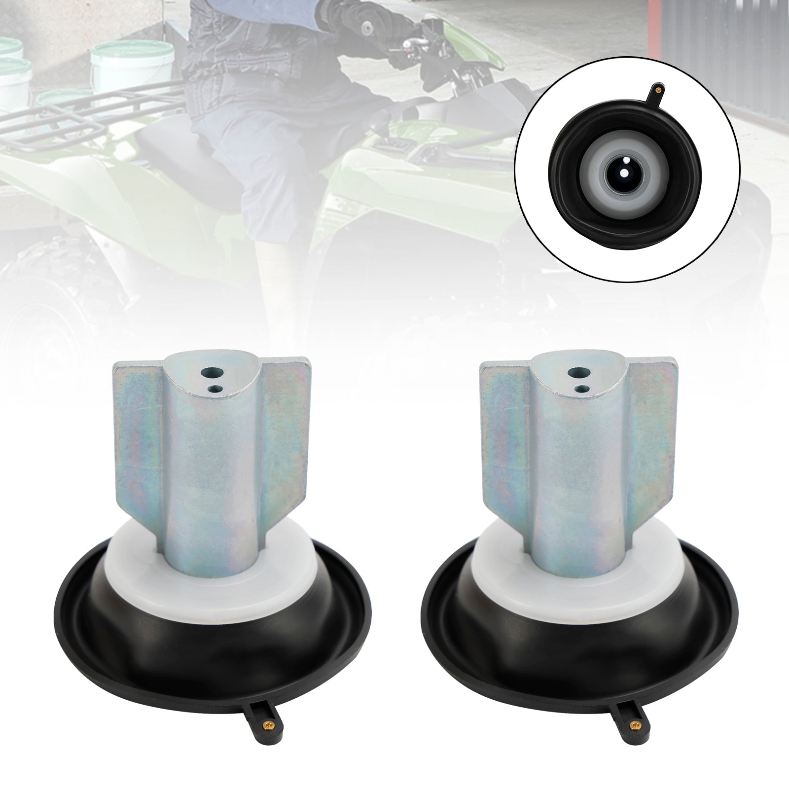 Diafragma de pistón de carburador de 2 uds apto para Kawasaki PRAIRIE 700 KVF650 KVF700