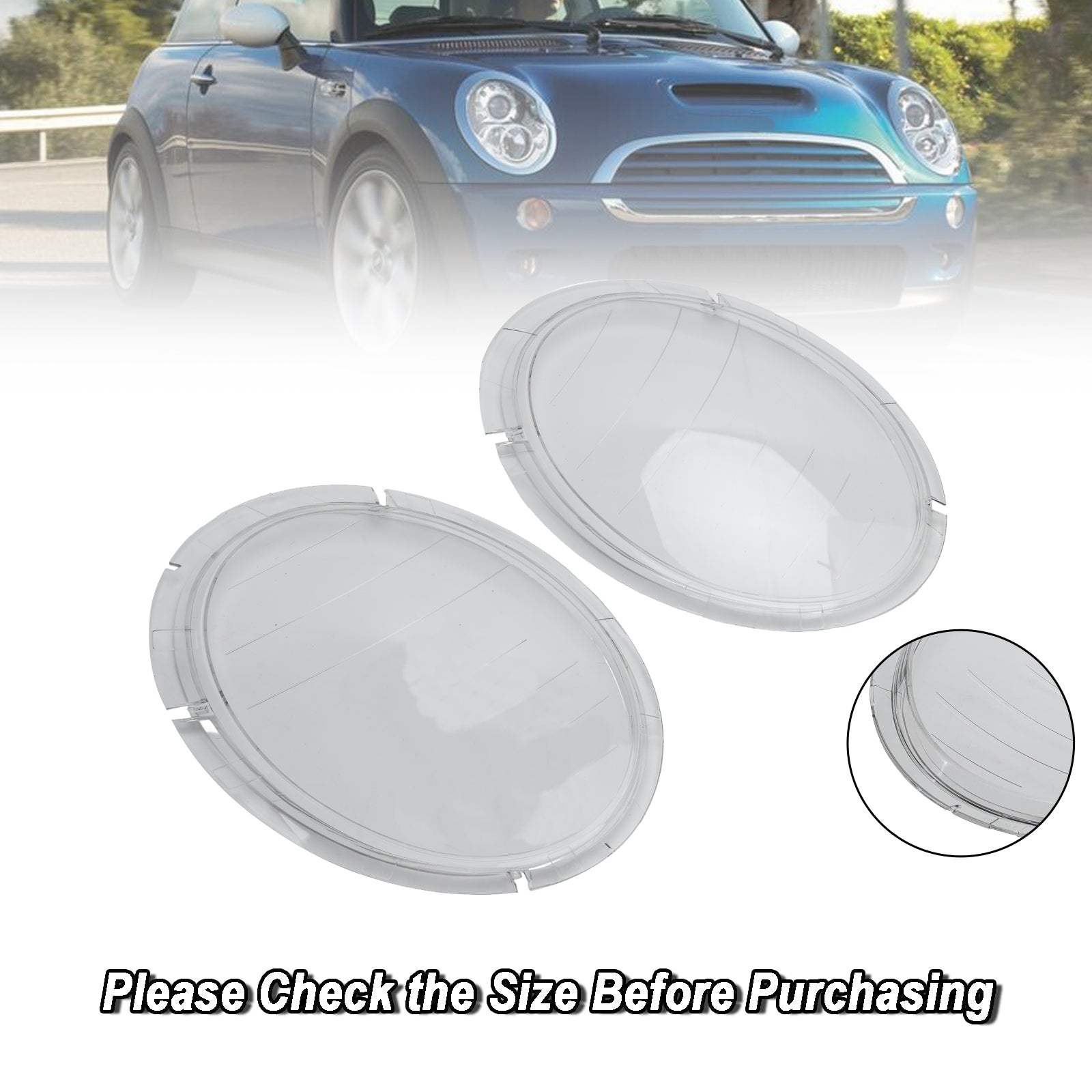 Coque de protection en plastique pour lentille de phare gauche et droite, 63126911701 02 pour Mini Cooper