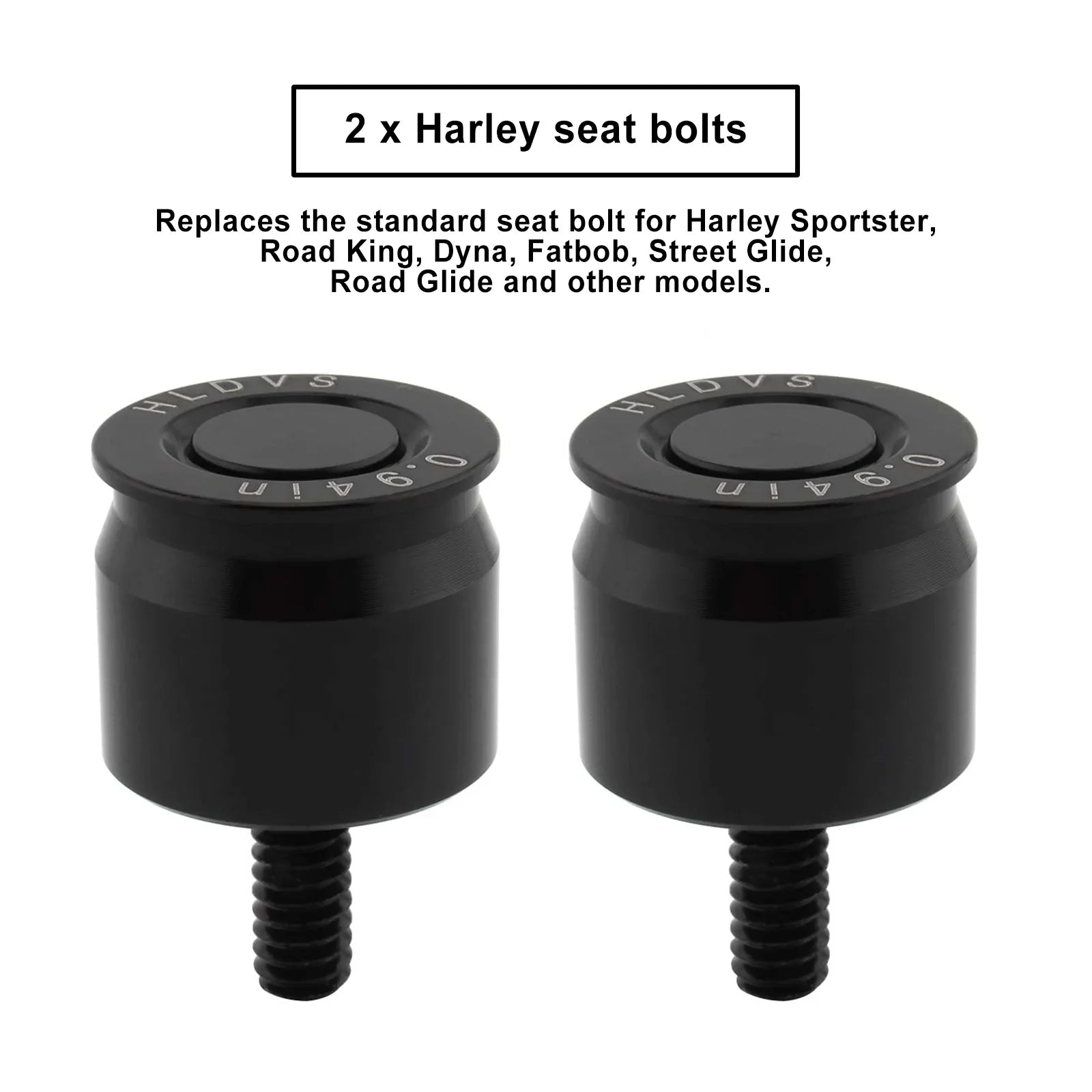 Par de pernos de silla de aluminio para Dyna Softail Sportster Road King Glid