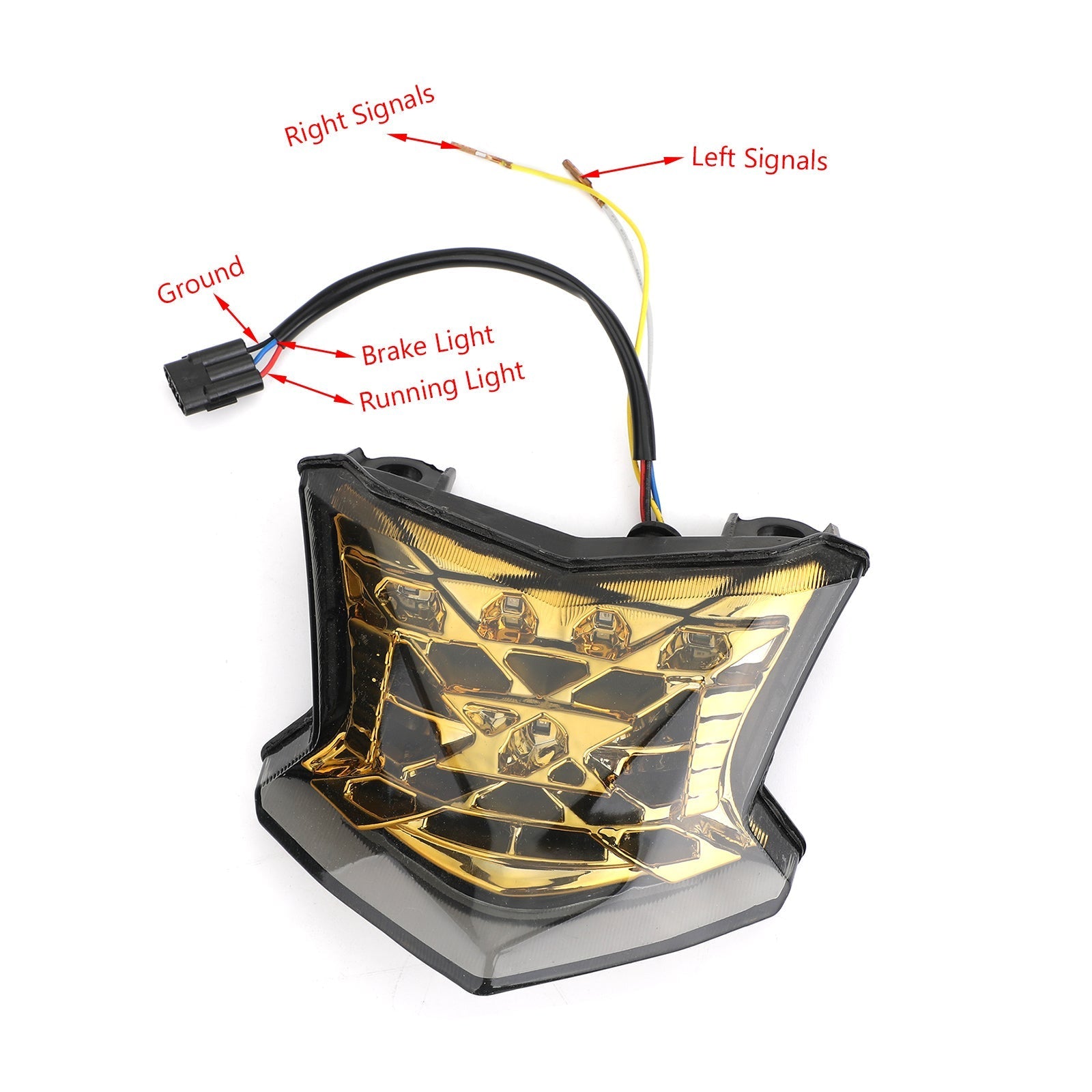 Clignotants de frein à LED feu arrière pour Kawasaki Z650 Ninja 650 Z900 17-19 argent générique